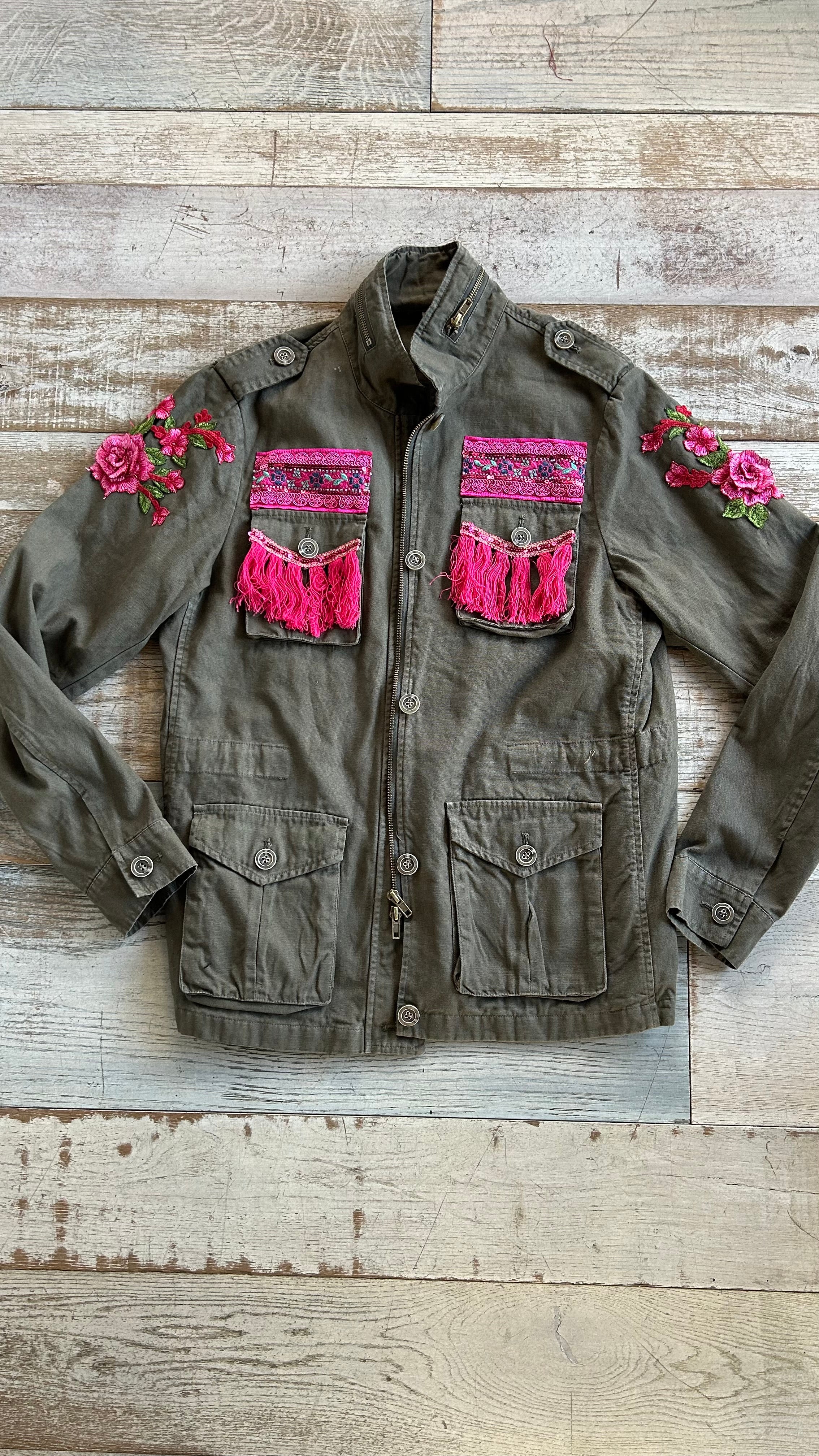 Giacca militare “Pink Rose”