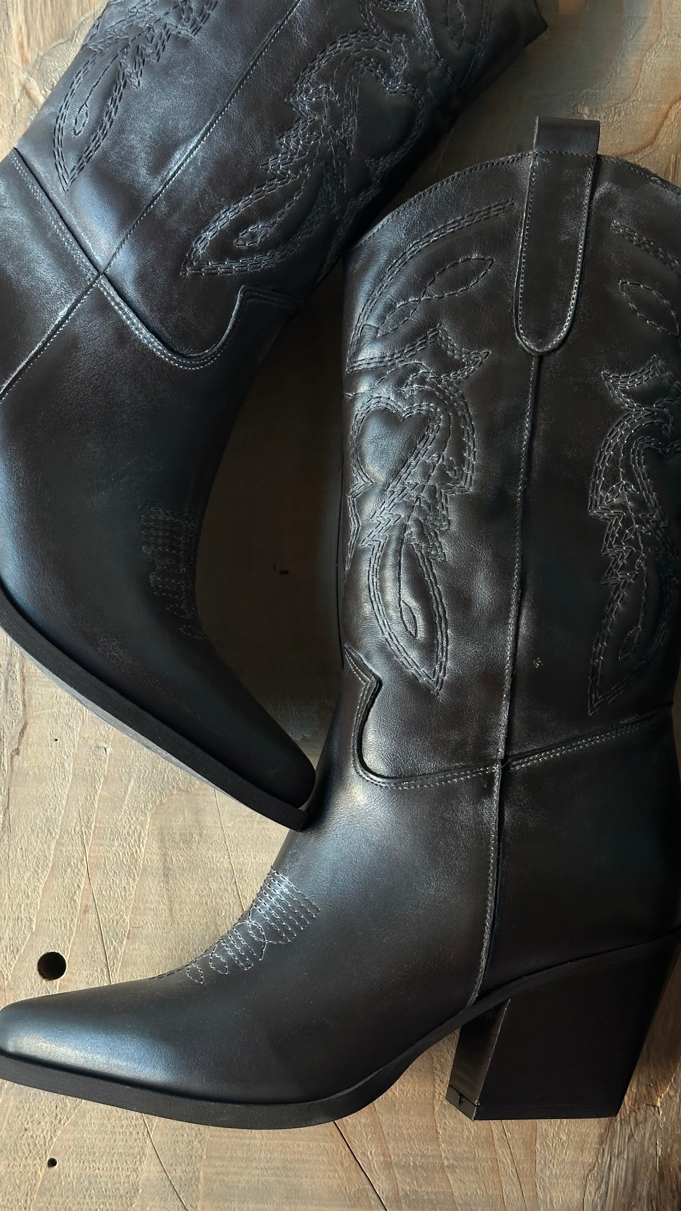 Stivale Texano in pelle marrone