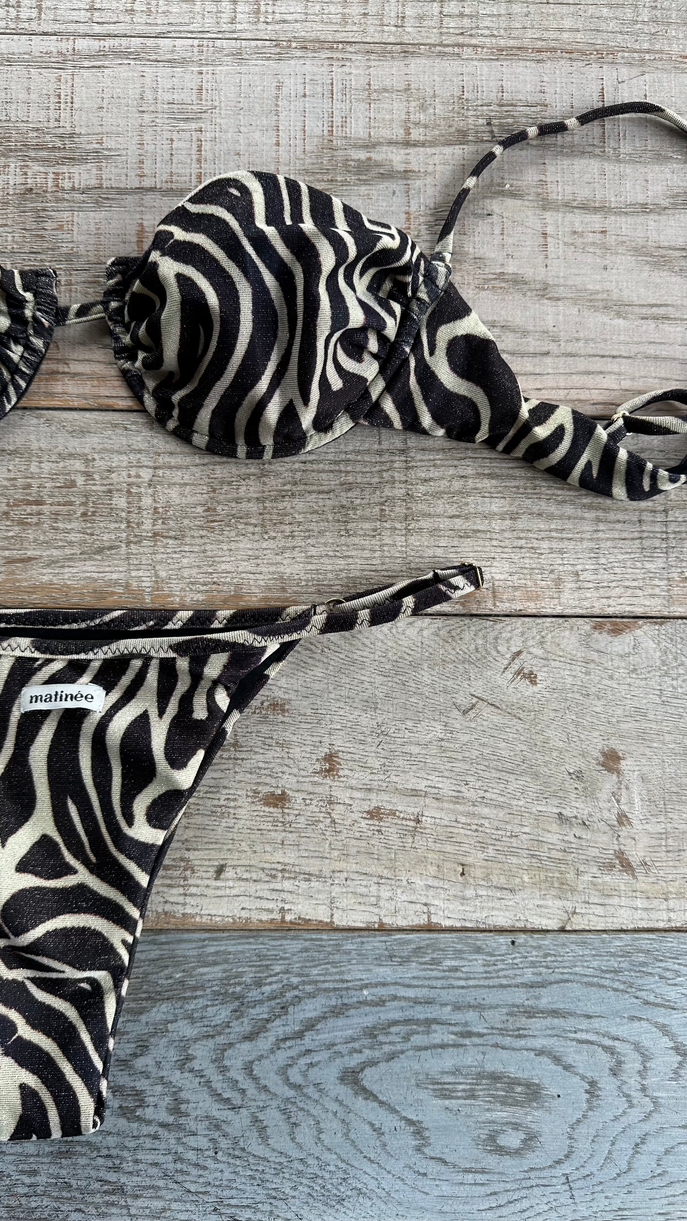 Balconcino Zebrato Lurex Bianco