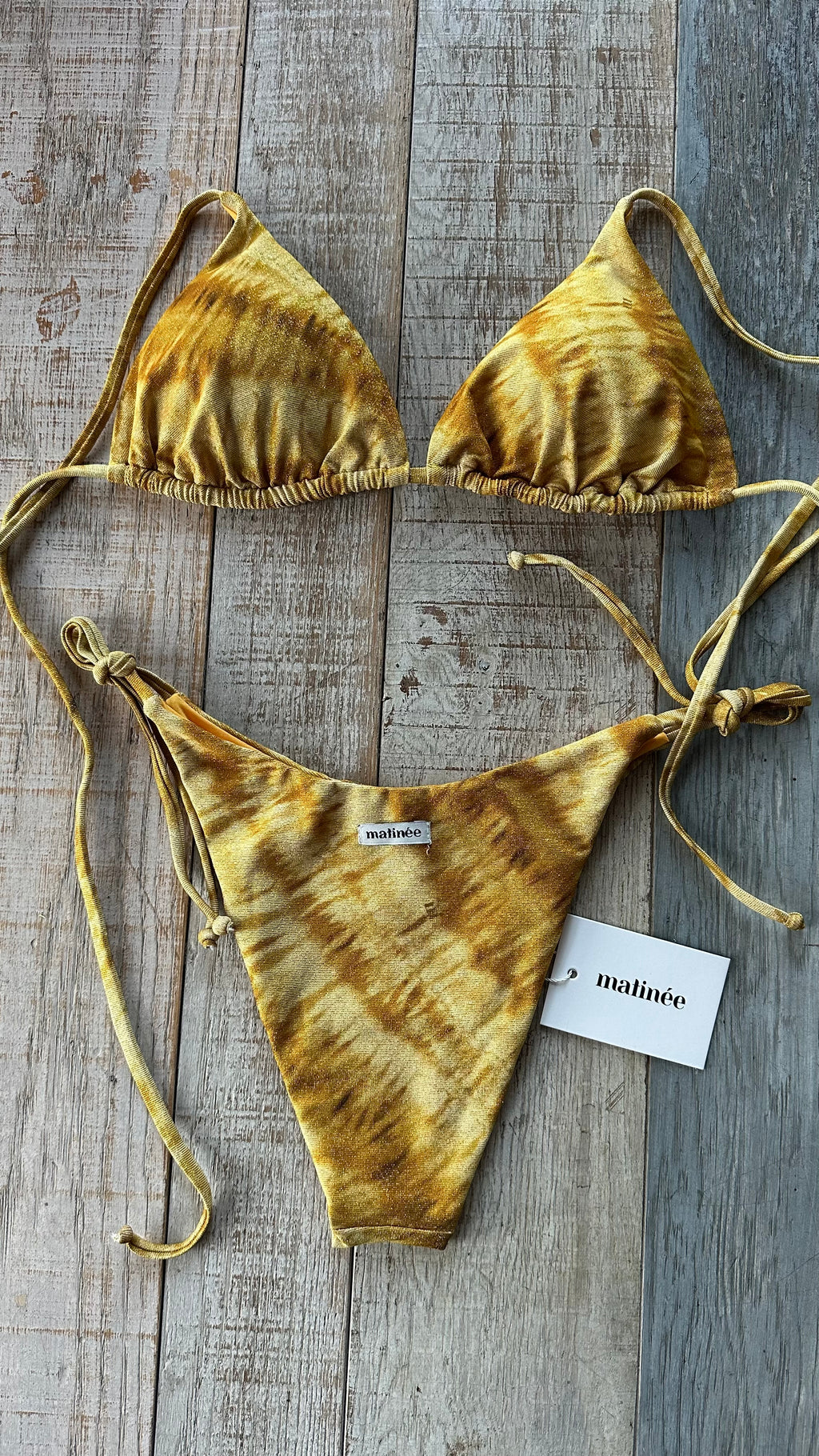 Triangolo Kate Tye Dye Lurex Giallo