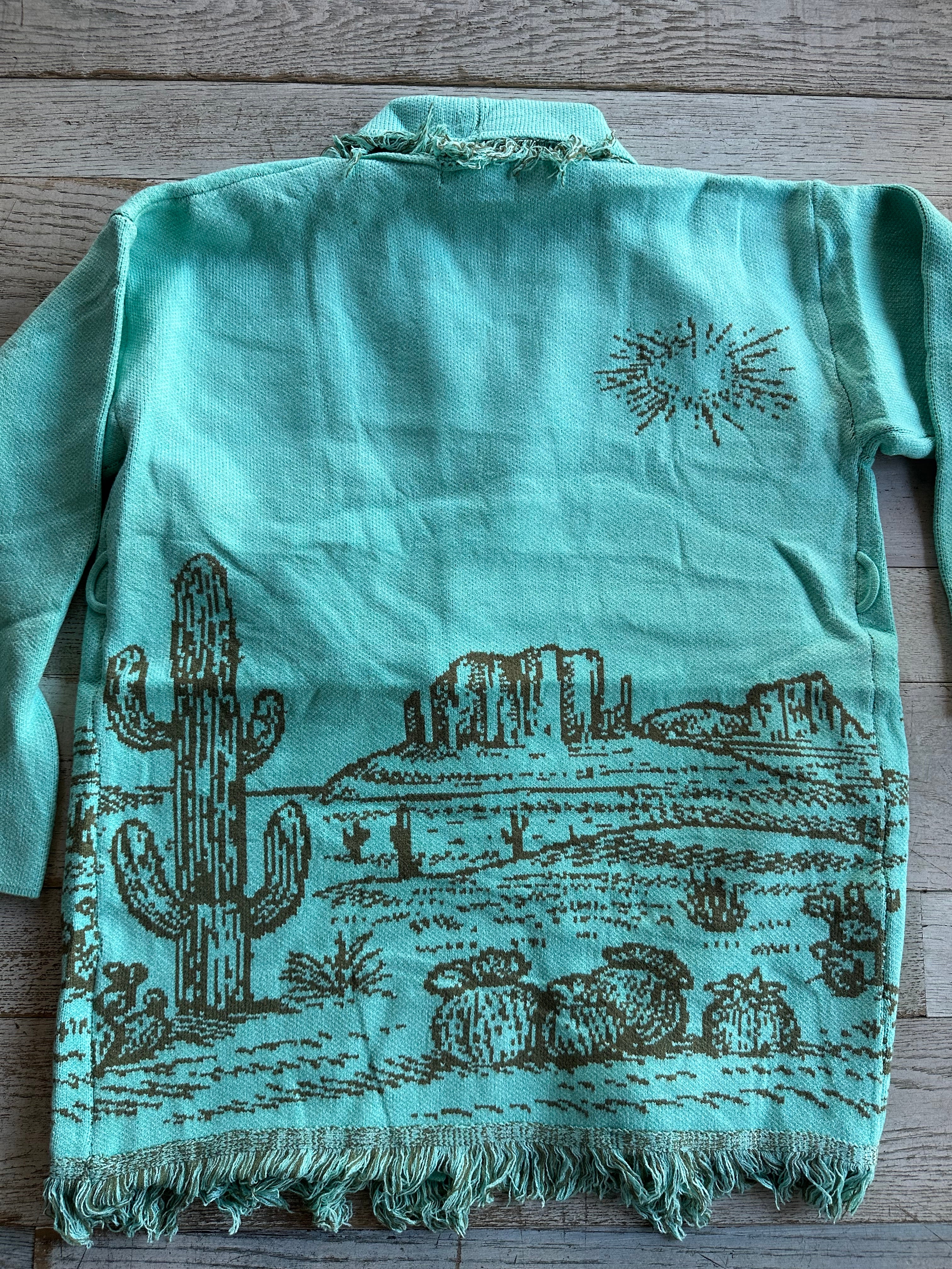 Cardigan Cactus Verde Acqua