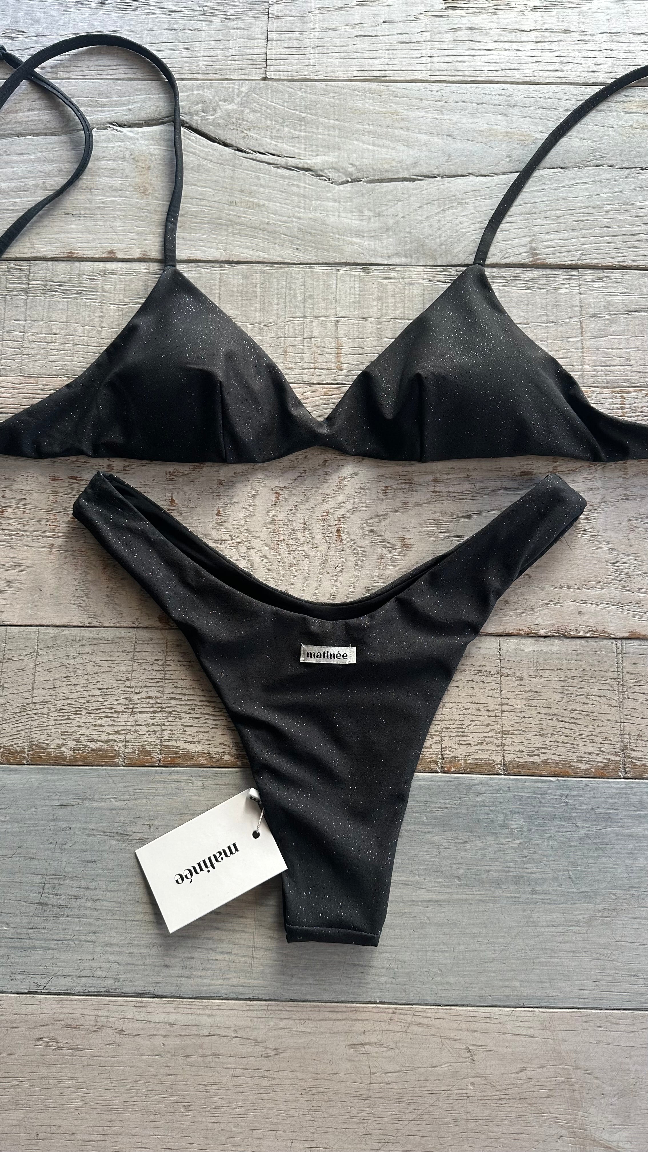 Bikini Top Kristall Nero