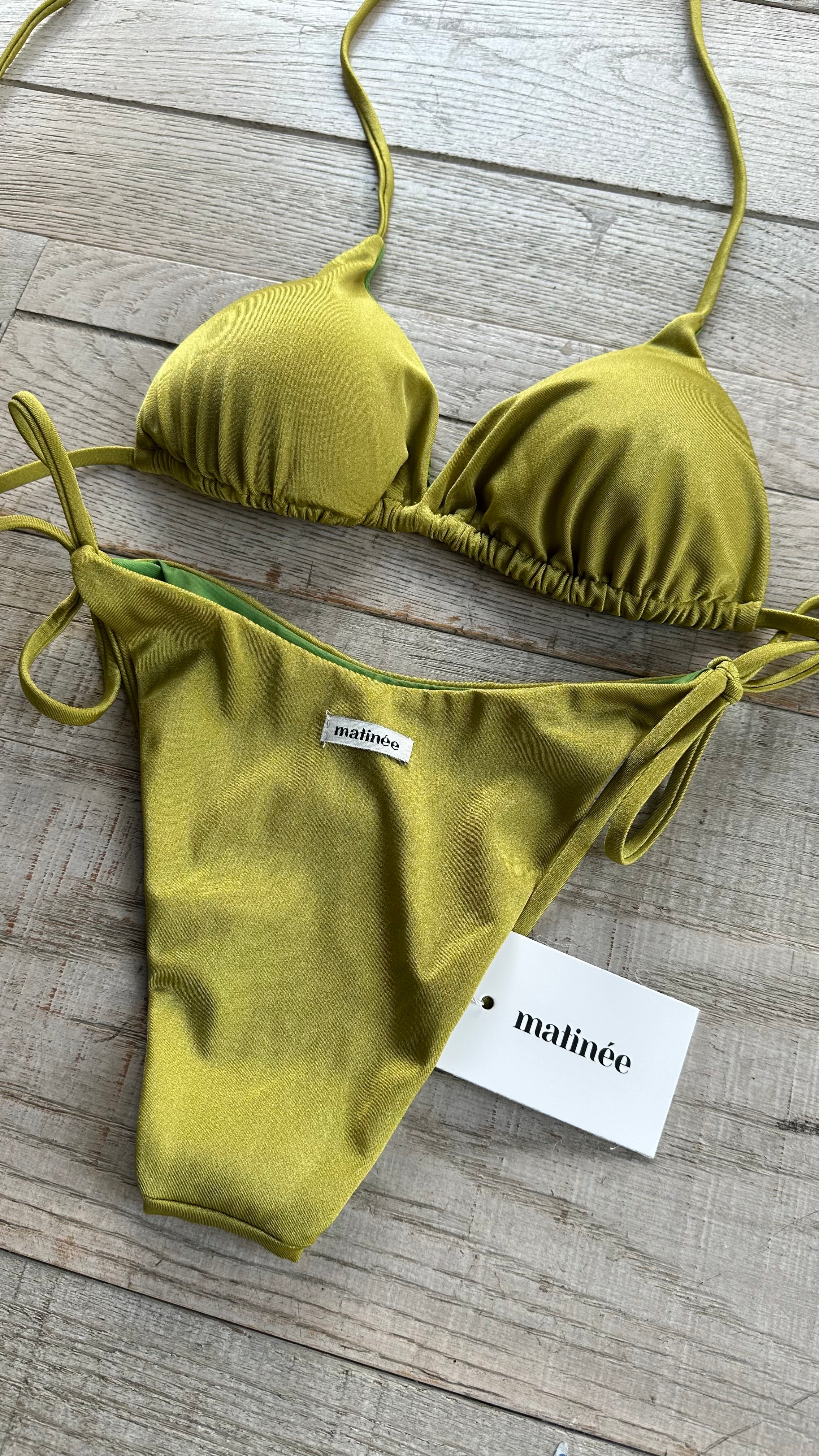 Triangolo Kate in Lycra Verde Pistacchio