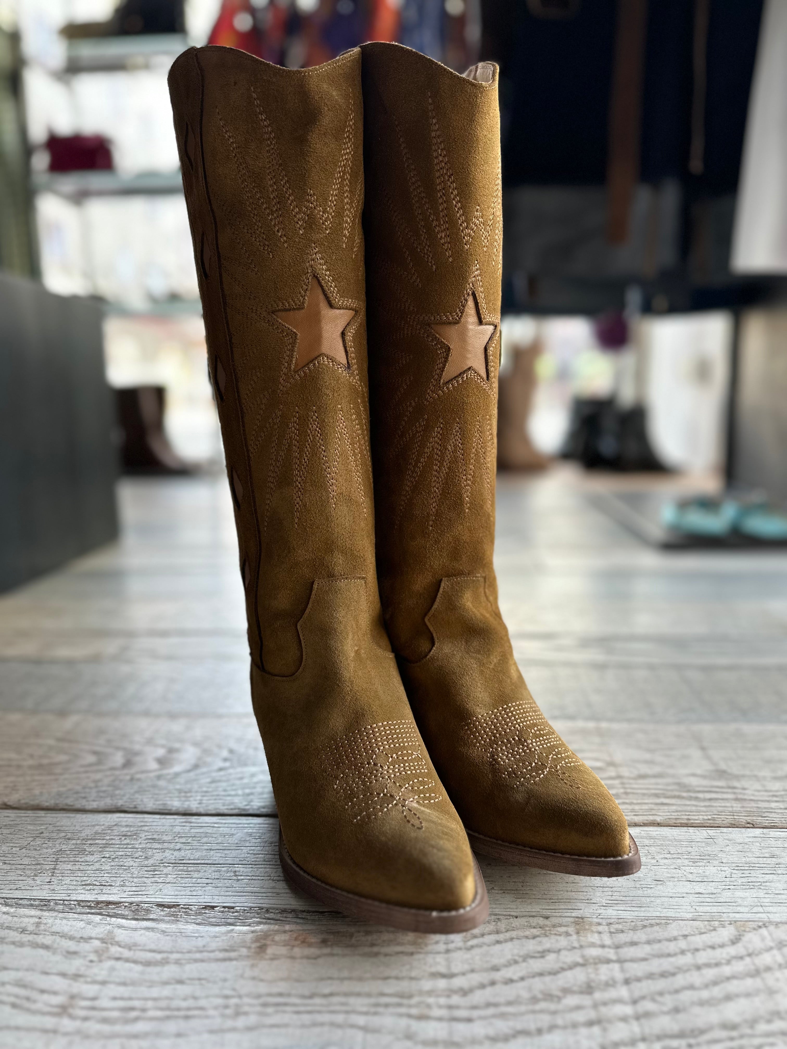 Texano Stella in camoscio