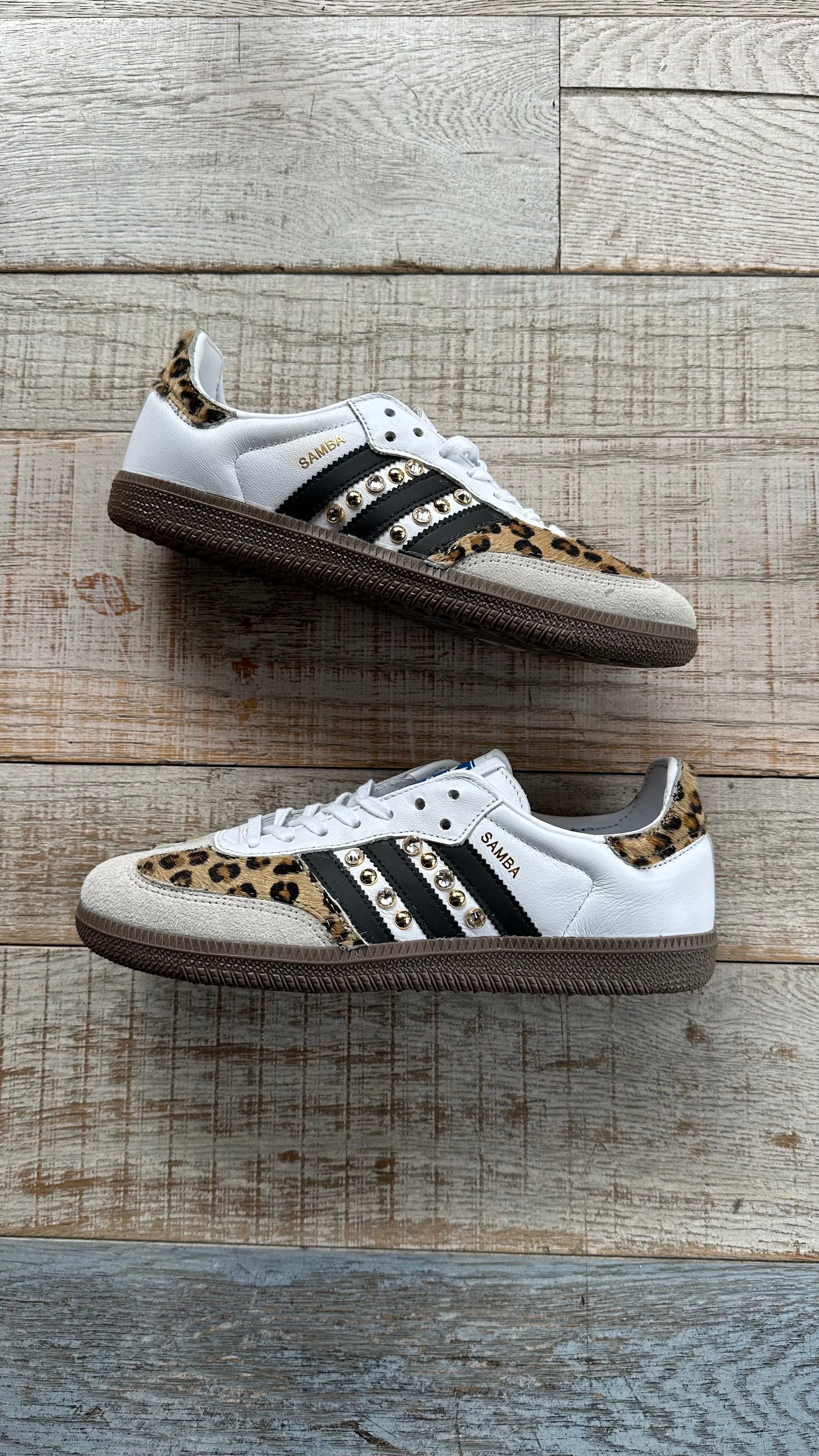 Adidas Samba Cavallino Leopardato e Borchie cono Oro