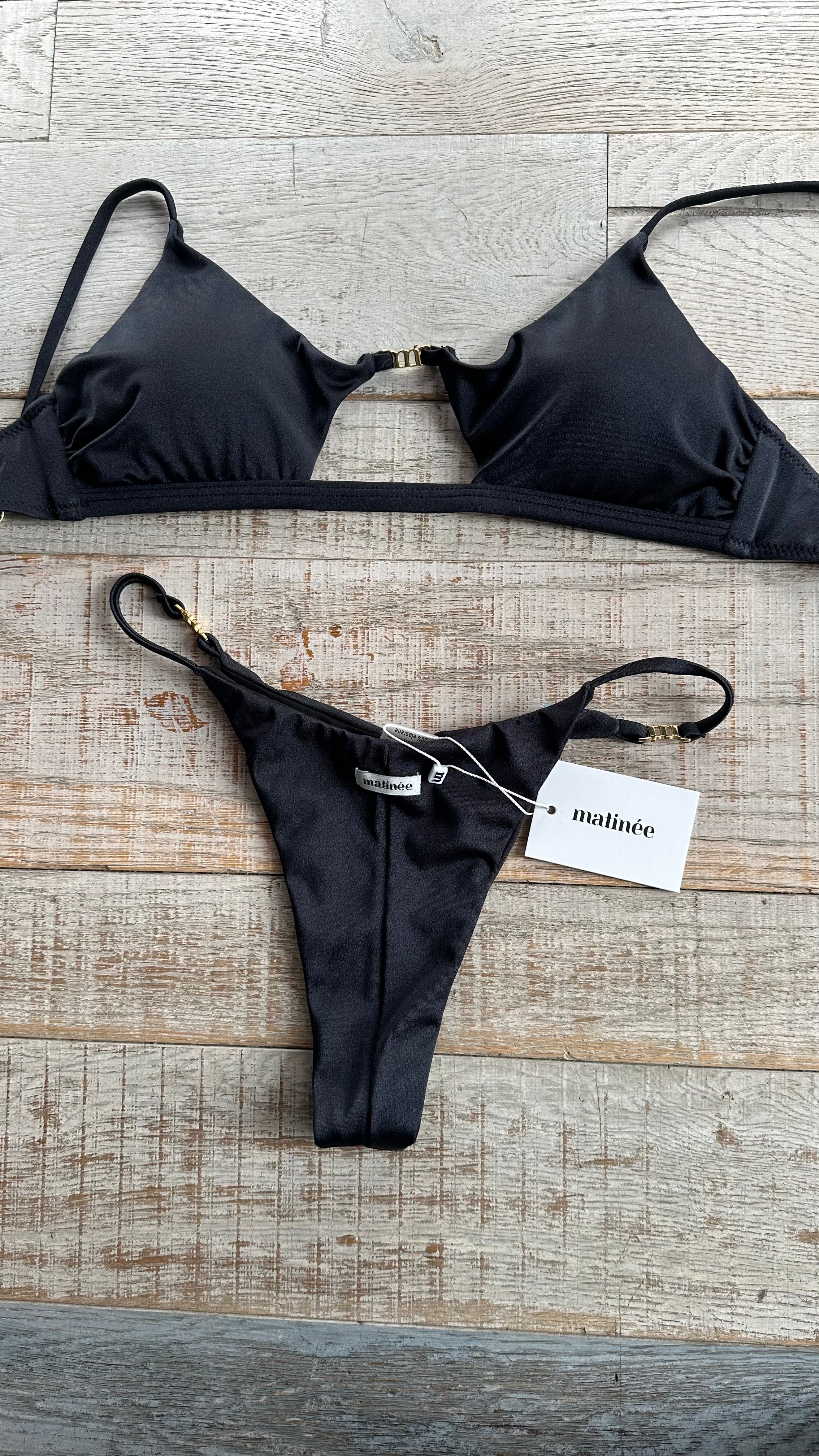 Bikini Top Taylor Lycra Lucida nero