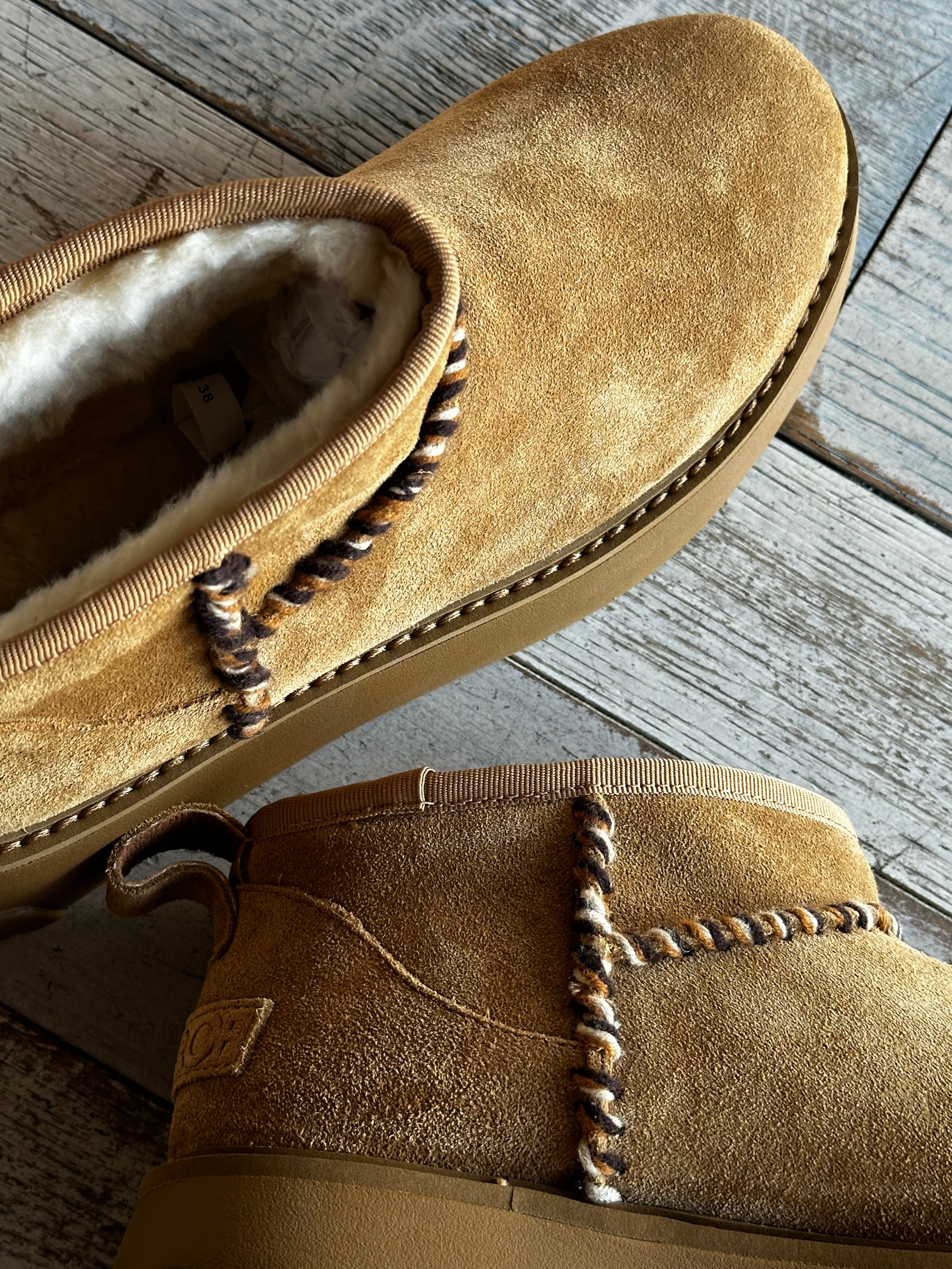 Stivaletto Platform cuciture beije