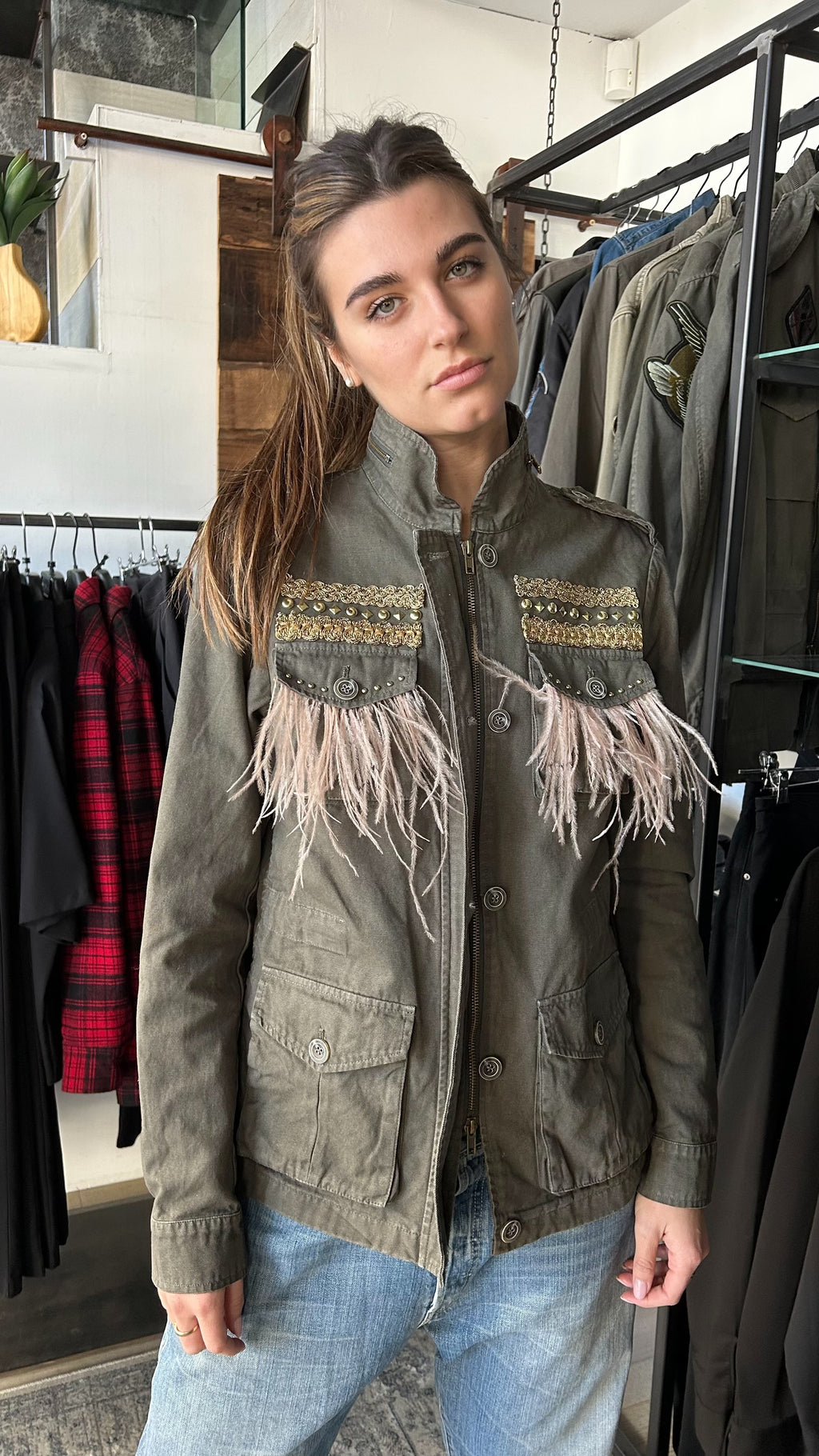 Giacca Army Plume Pink