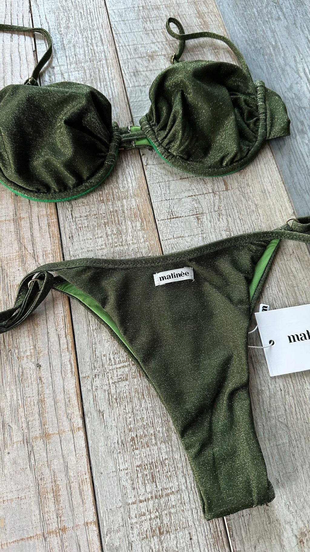 Bikini Balconcino Marina Lurex Verde