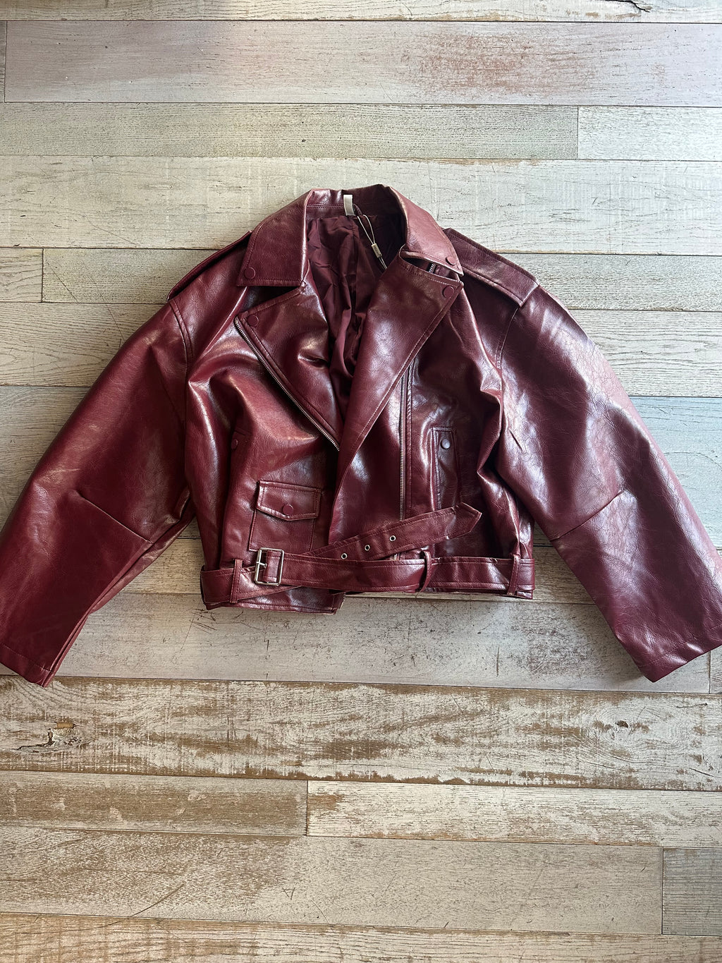 Giacca Chiodo Bordeaux