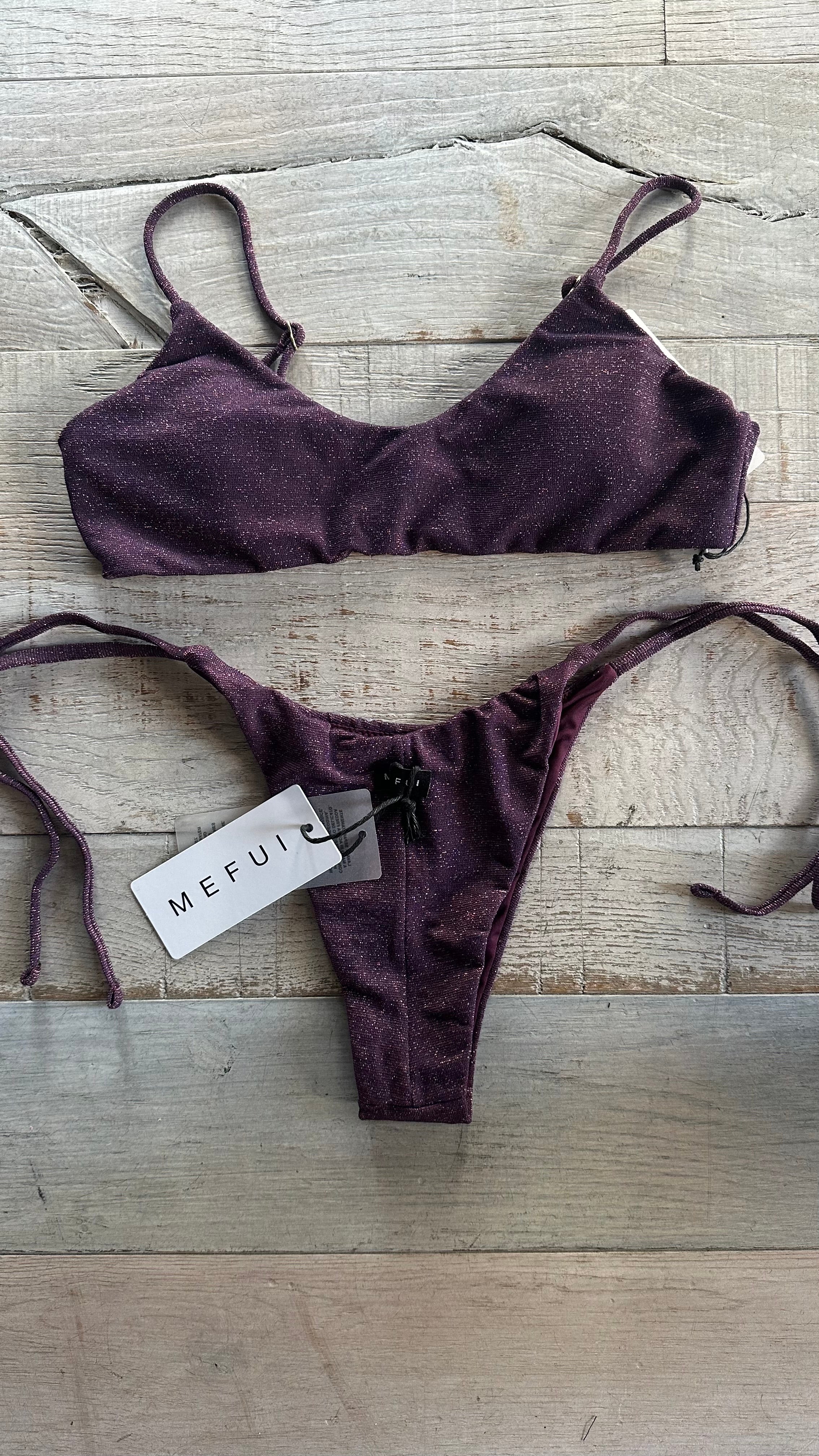 Bikini Top Lurex Viola Porpora