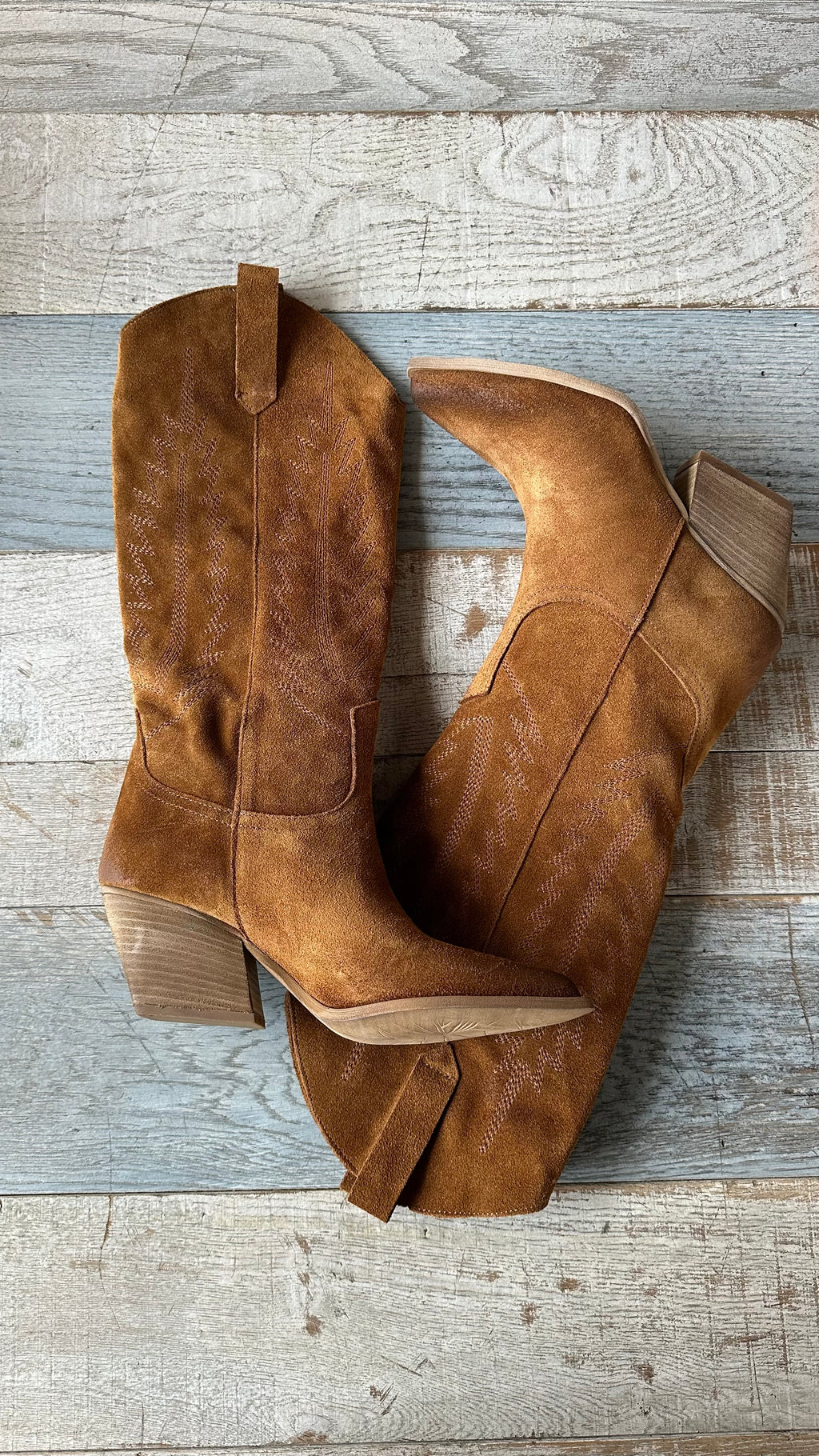 Texano In camoscio Aranciato