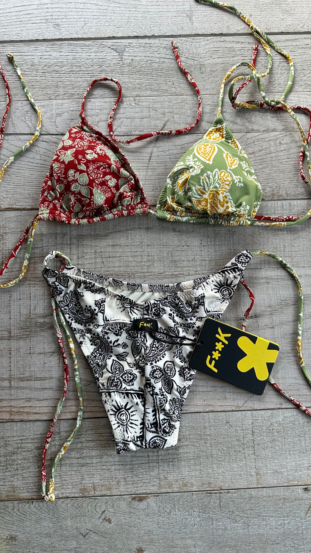 Triangolo Bandana Bianco Verde e Rosso