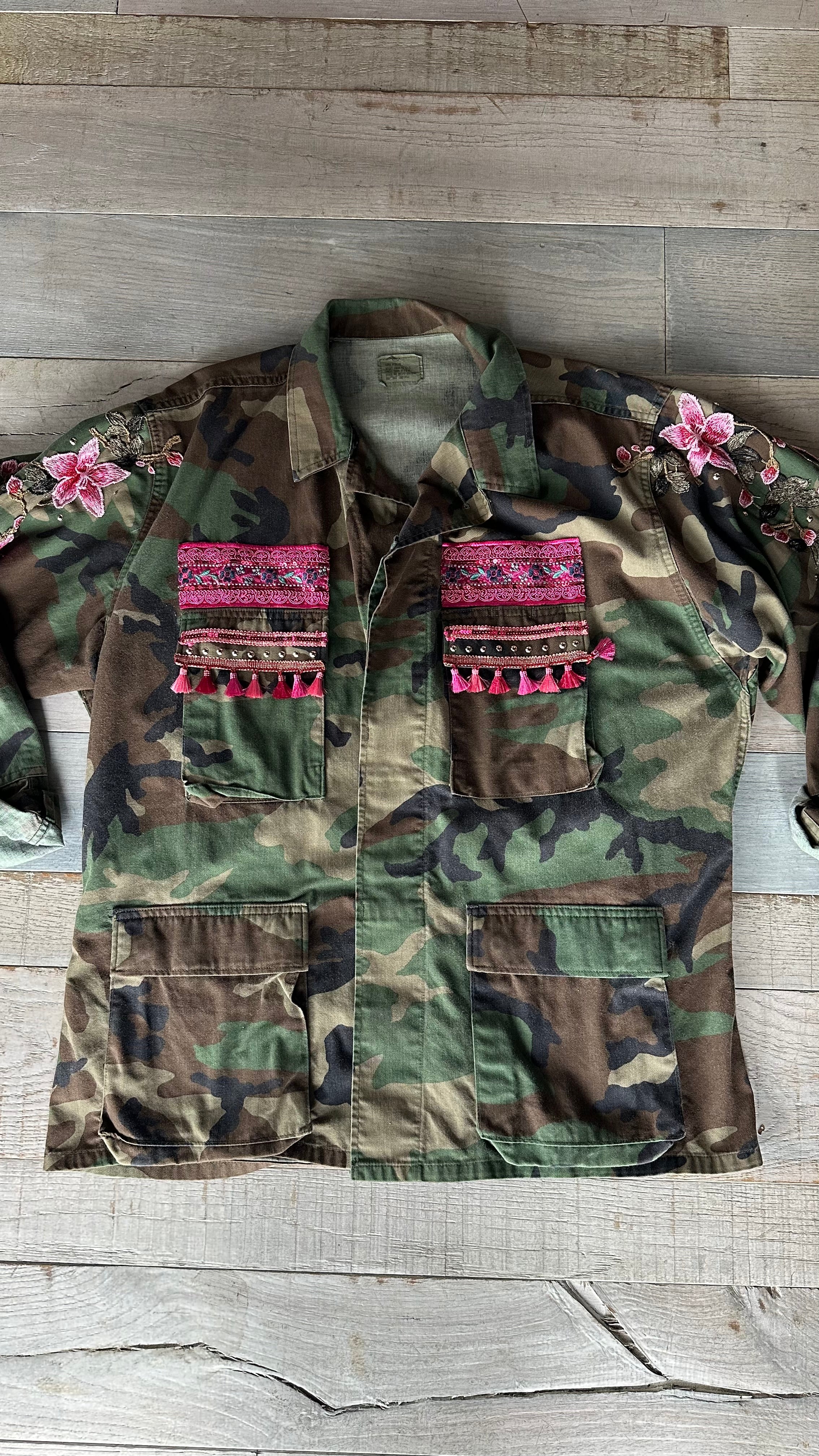 Giacca Militare Camouflage “Roses”
