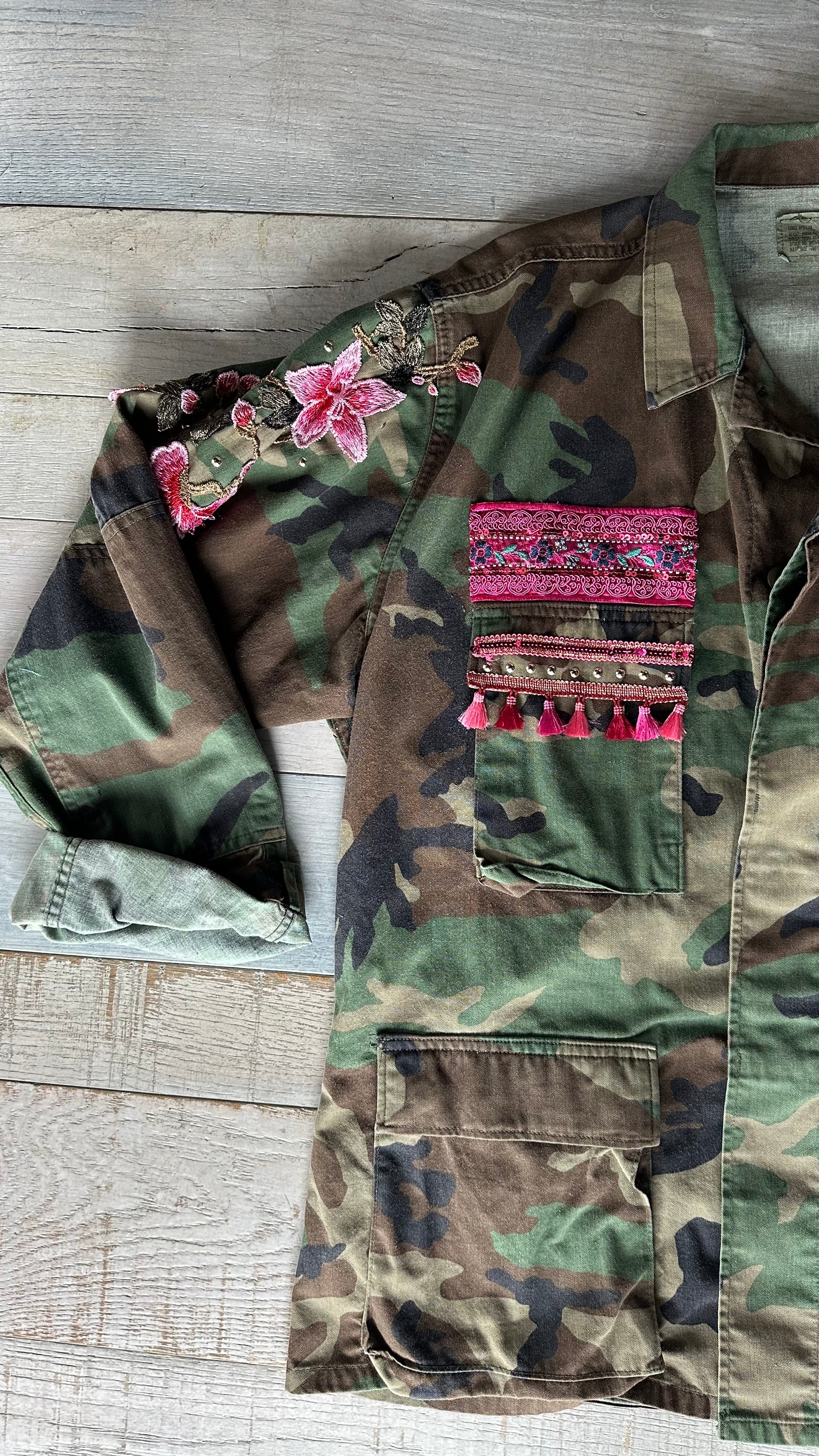 Giacca Militare Camouflage “Roses”