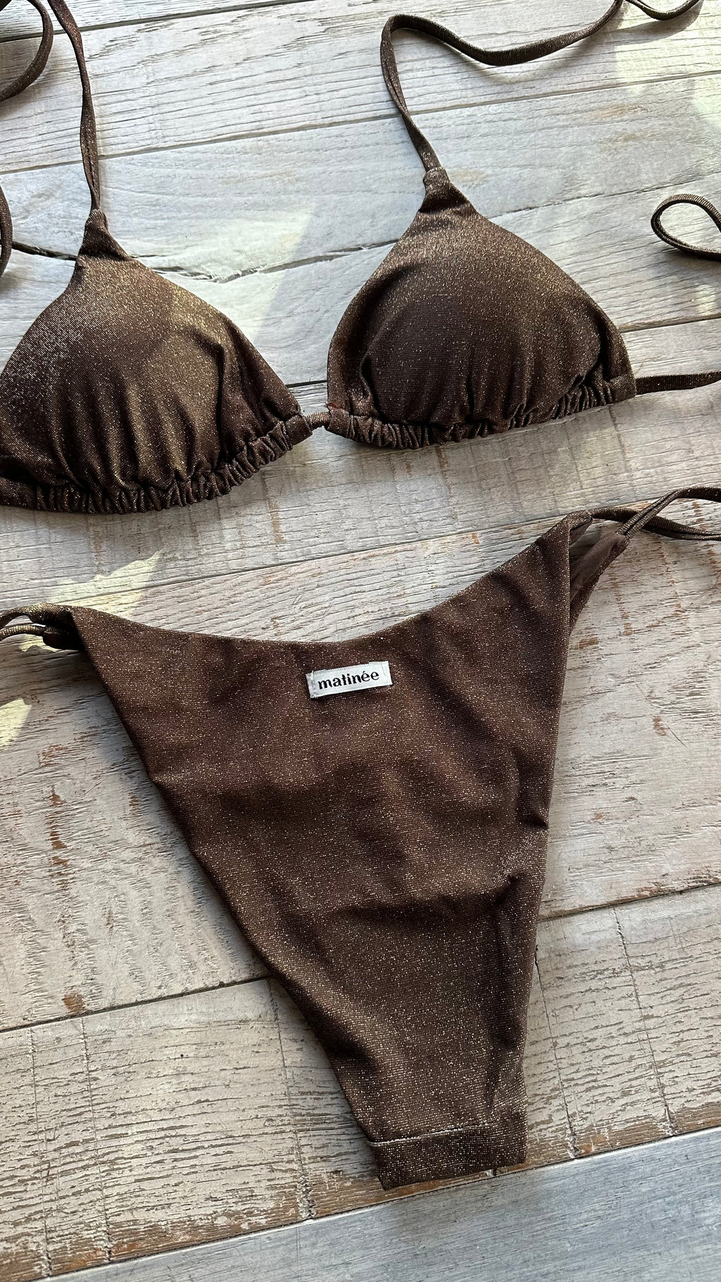 Triangolo Lurex Marrone