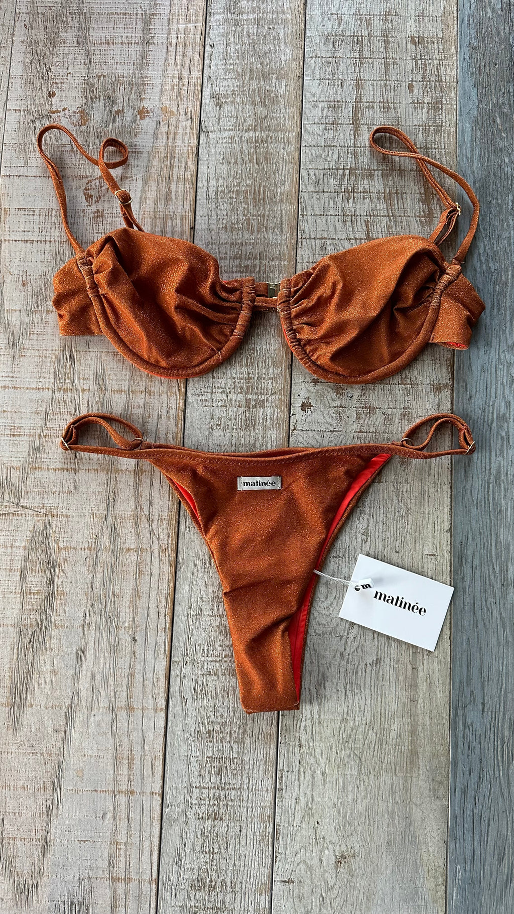 Bikini Balconcino Marina Lurex Arancio
