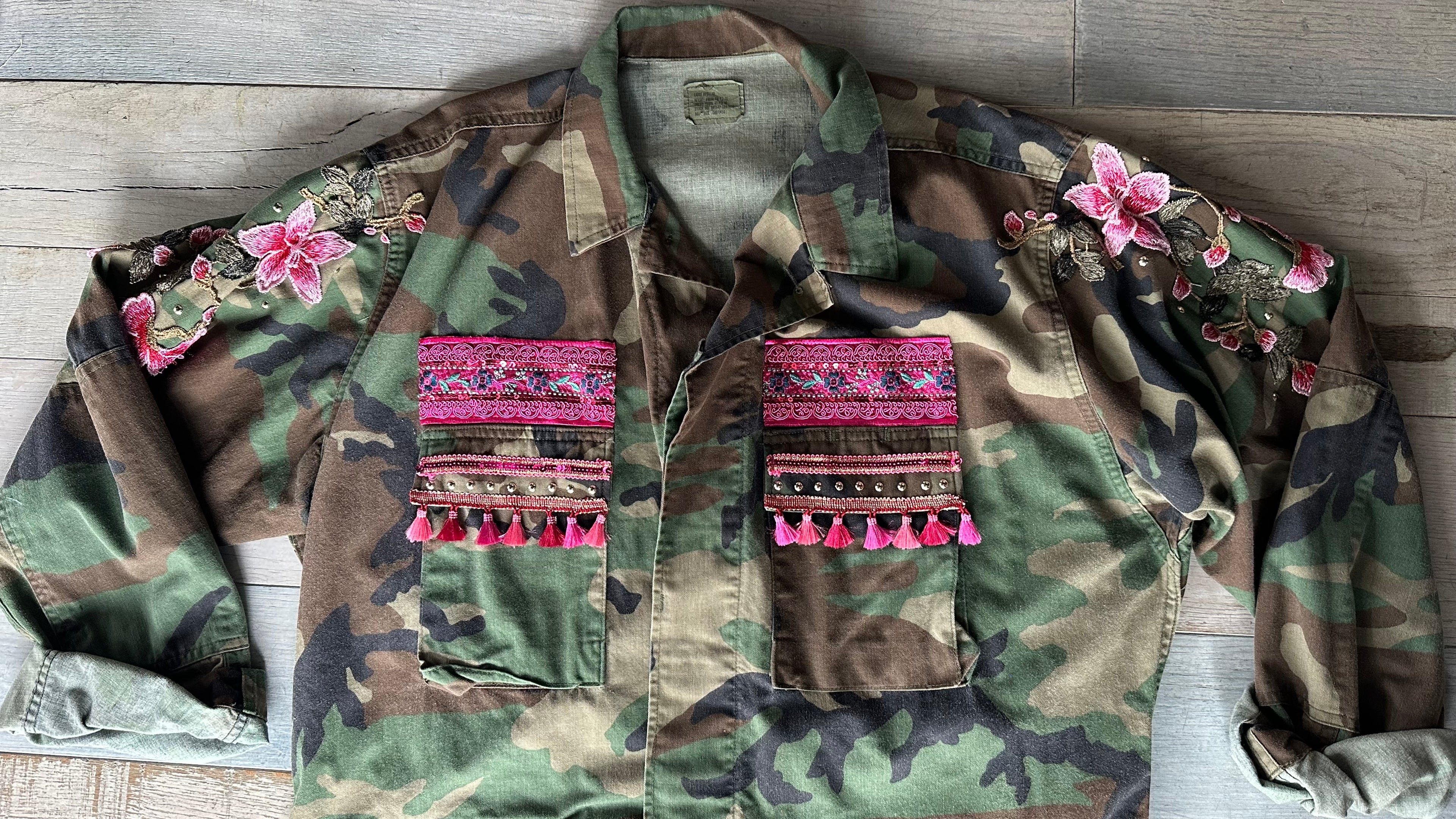 Giacca Militare Camouflage “Roses”