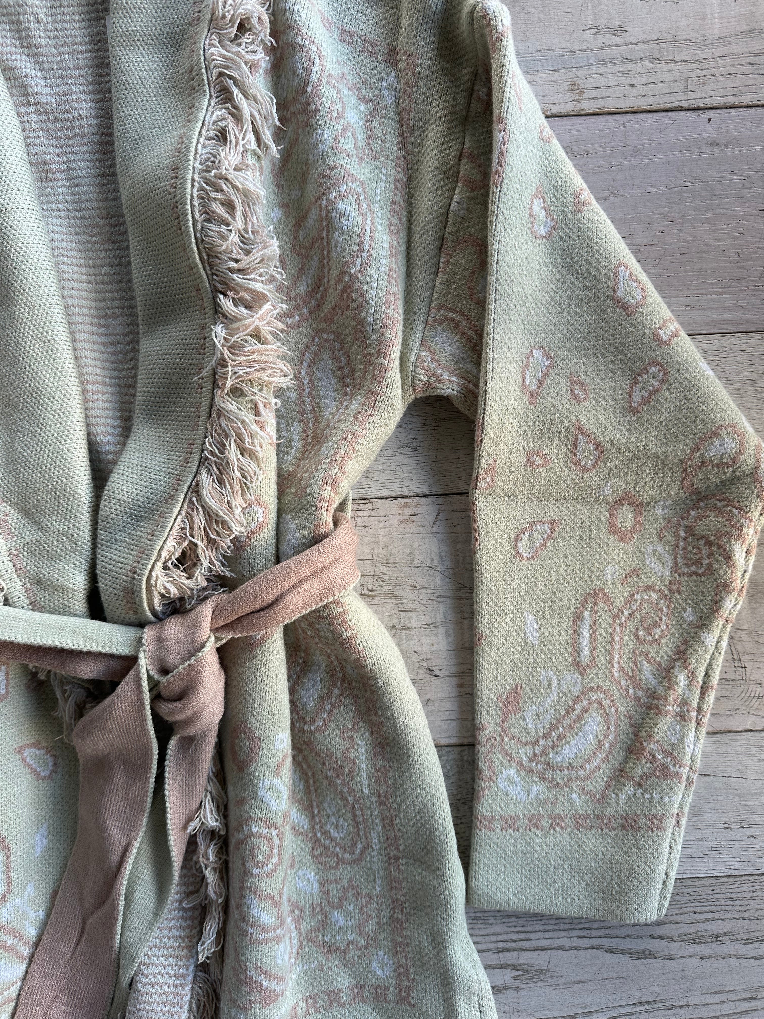 Cardigan Bandana Verde Salvia