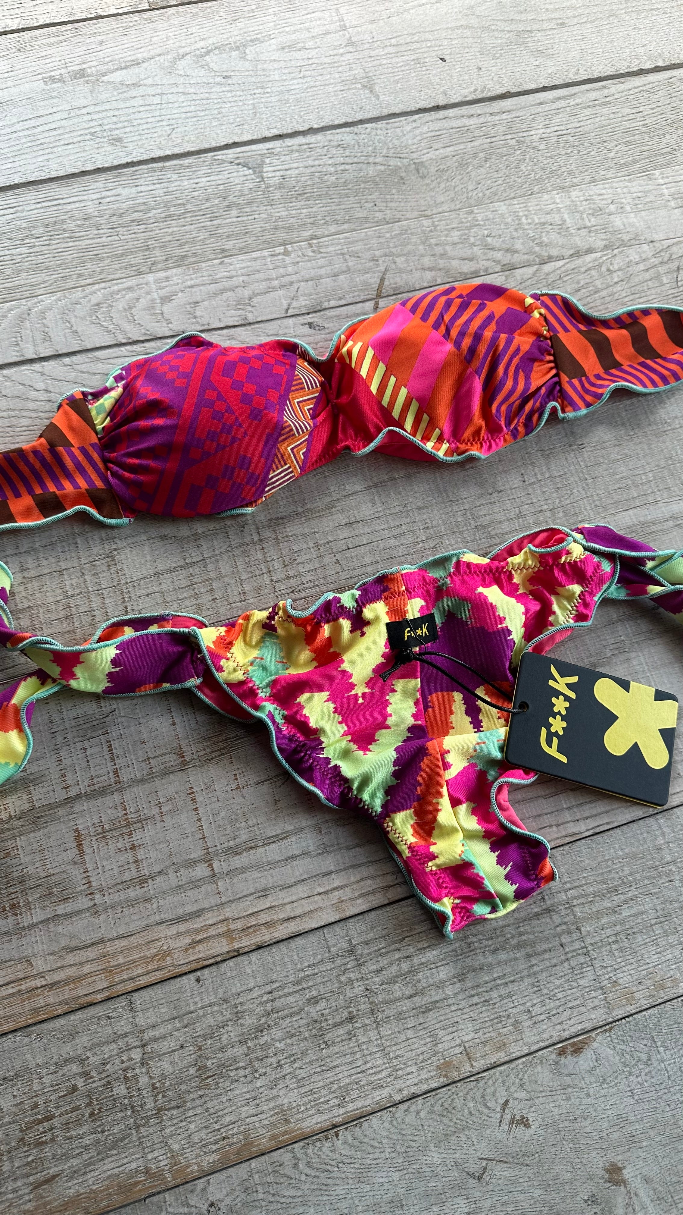 Bikini Fascia Sbambolata Frou Frou Multicolor