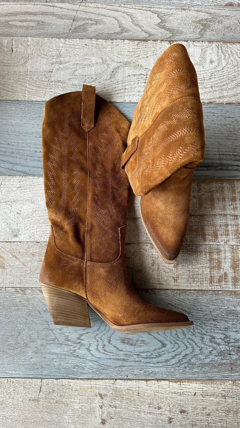 Texano In camoscio Aranciato