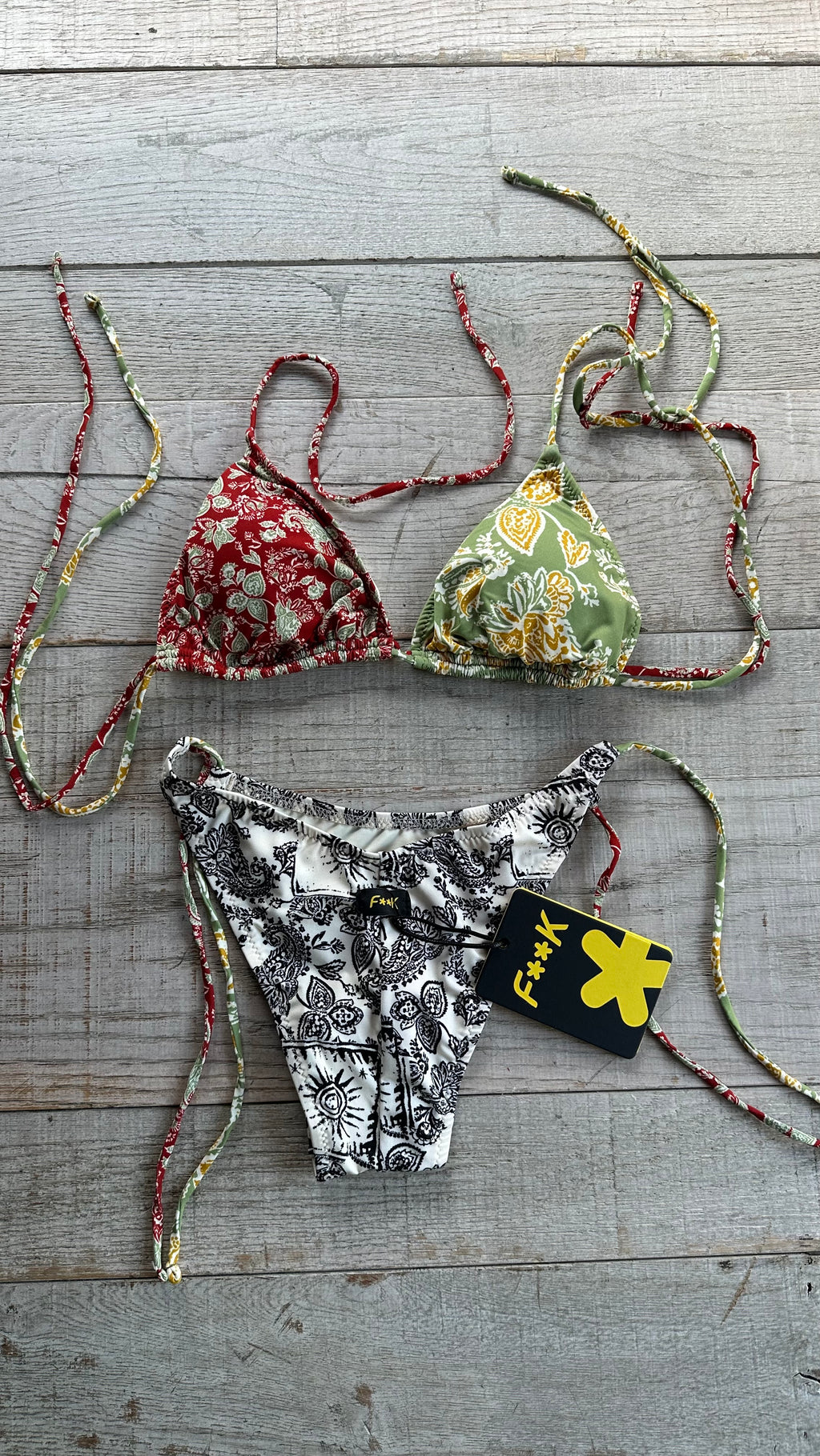 Triangolo Bandana Bianco Verde e Rosso