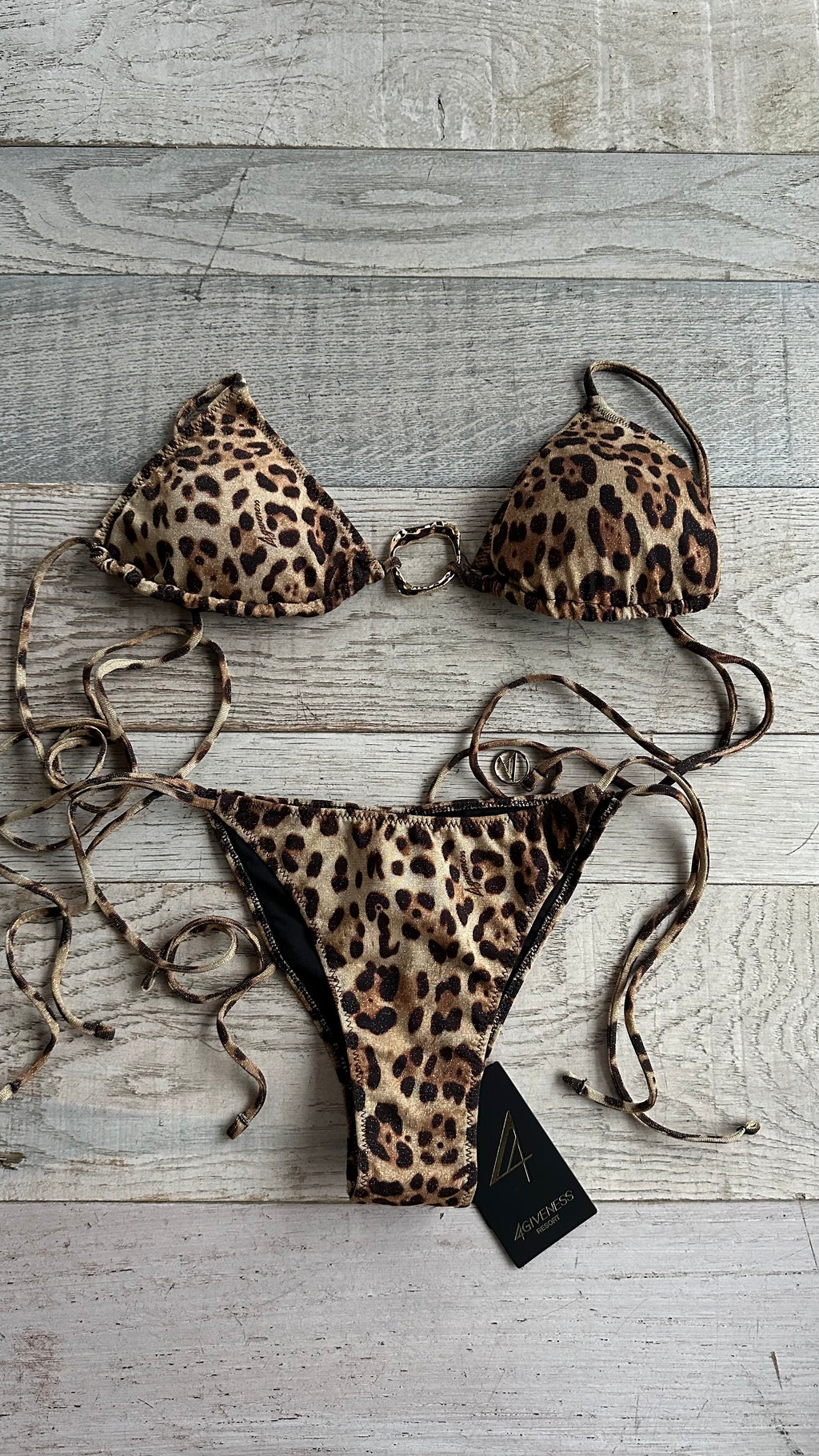 Triangolo Lurex Leopardato