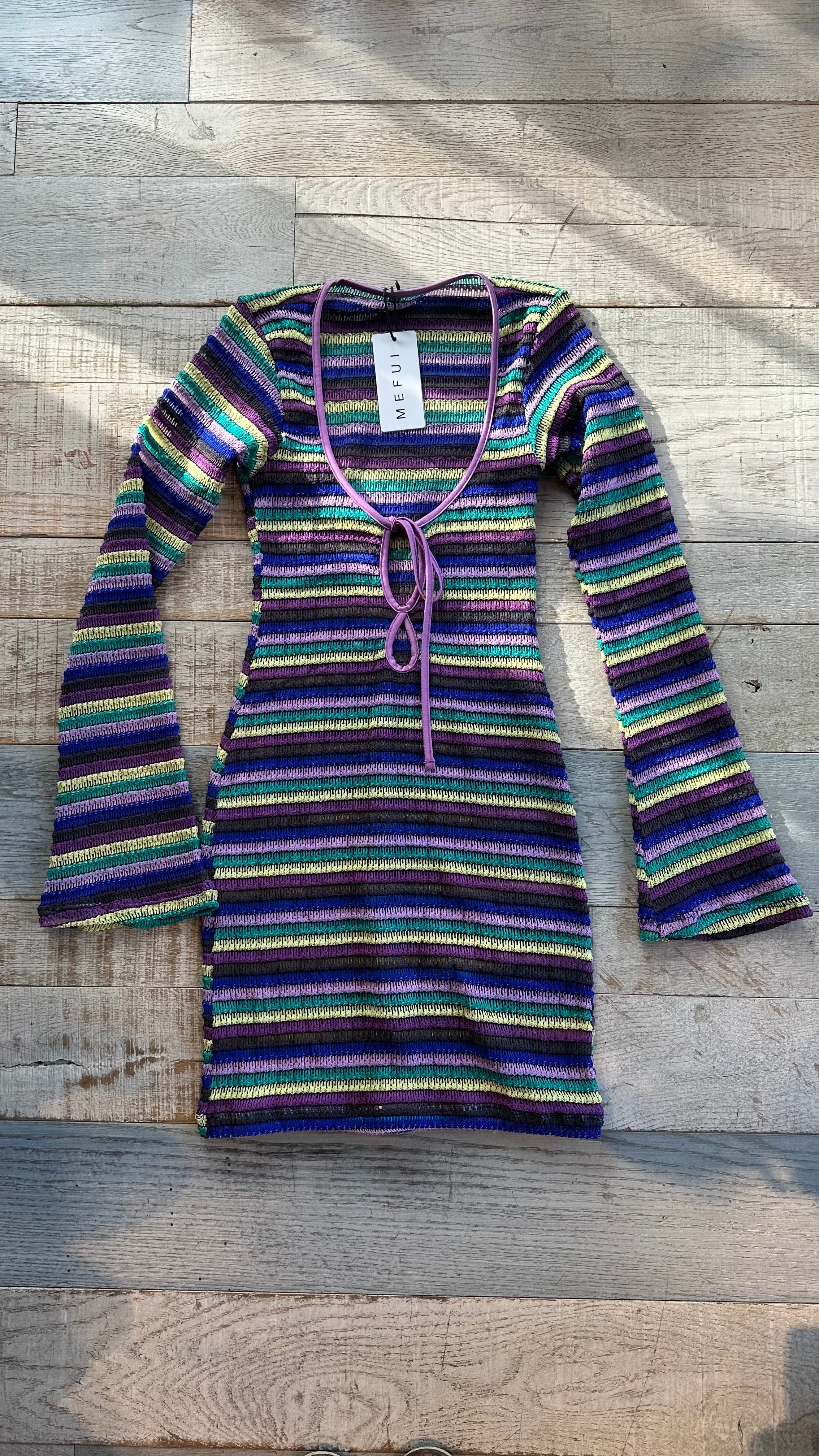Abito in Crochet Viola Multicolor By Mefui