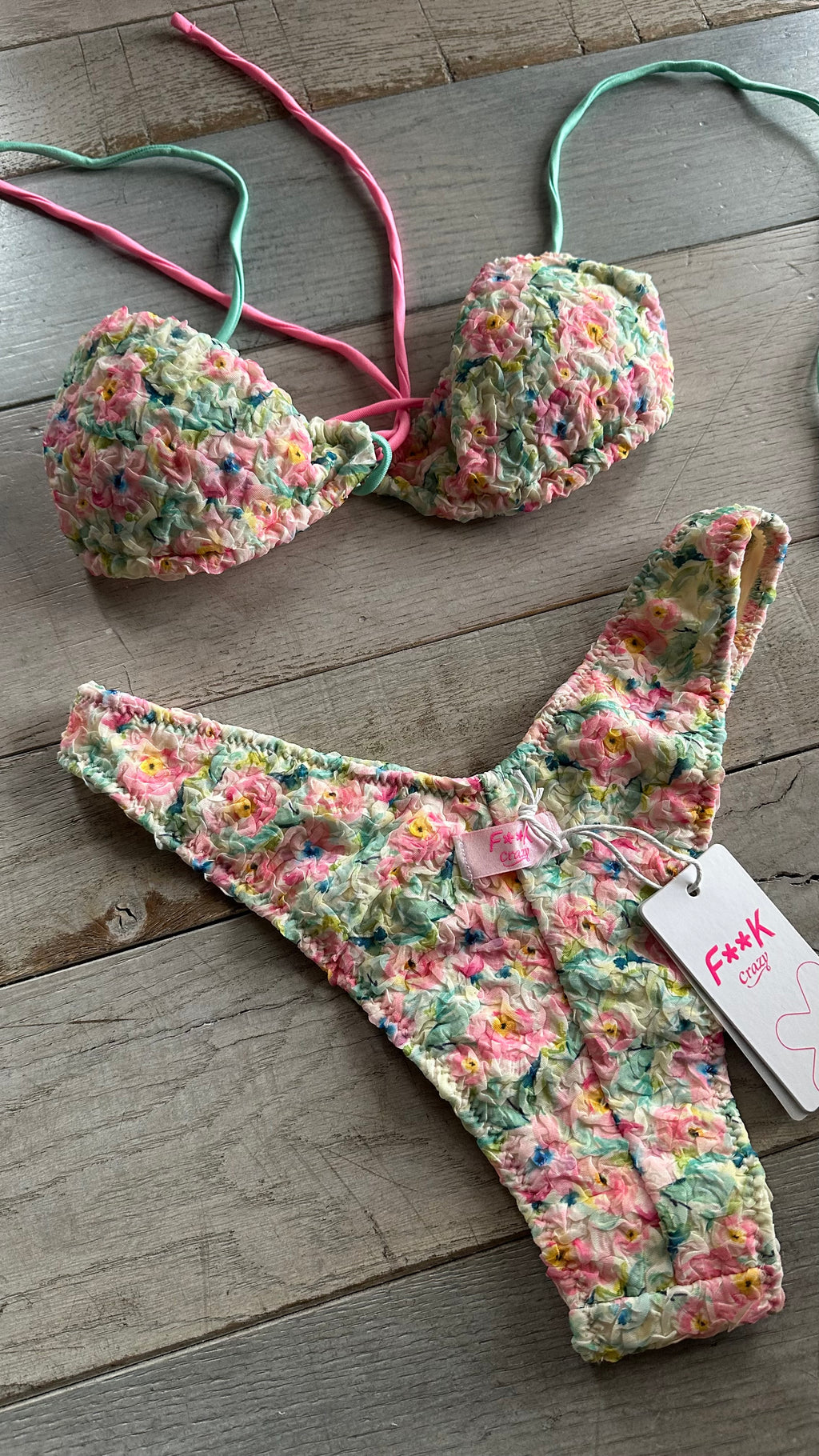 Bikini Top in Toulle Provenza Floreale