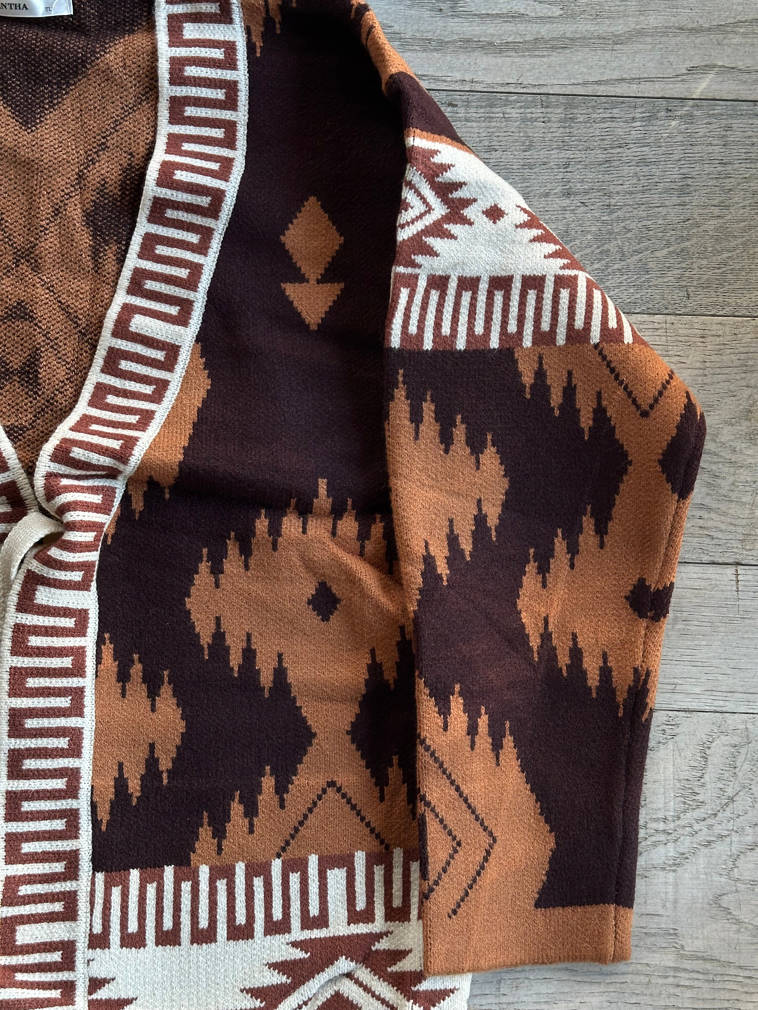 Cardigan Azteco Cioccolato