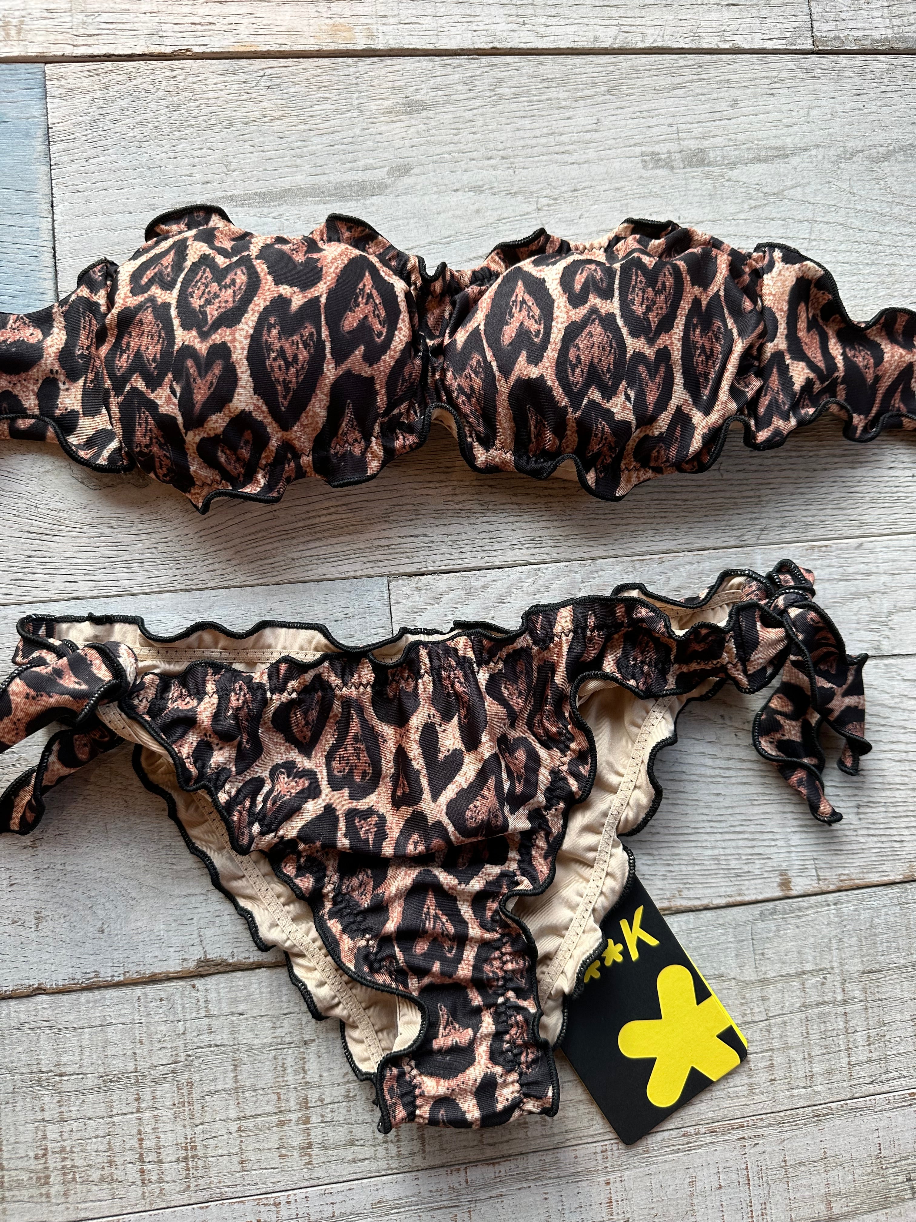 Bikini Fascia Frou Frou Leopardato