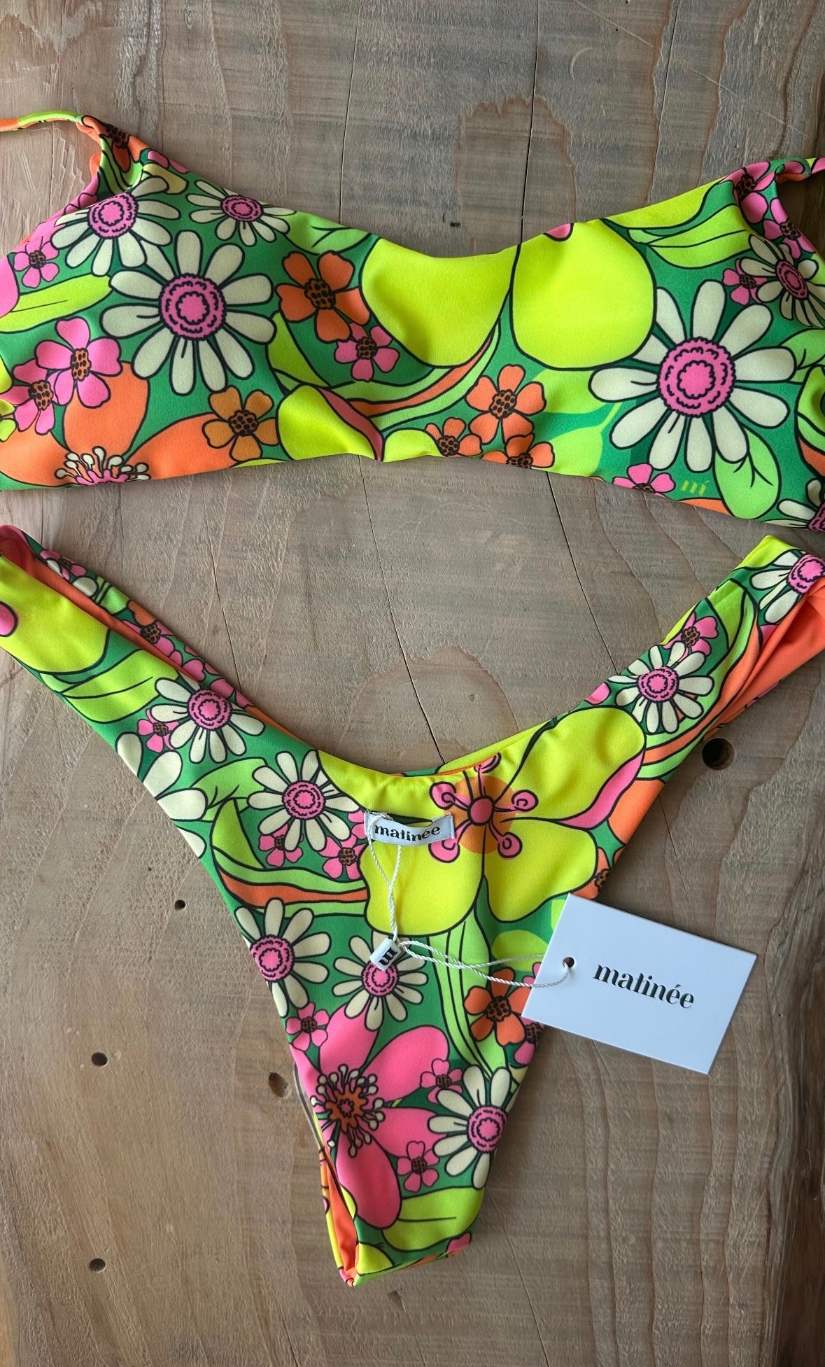 Bikini Top Fiori Verde