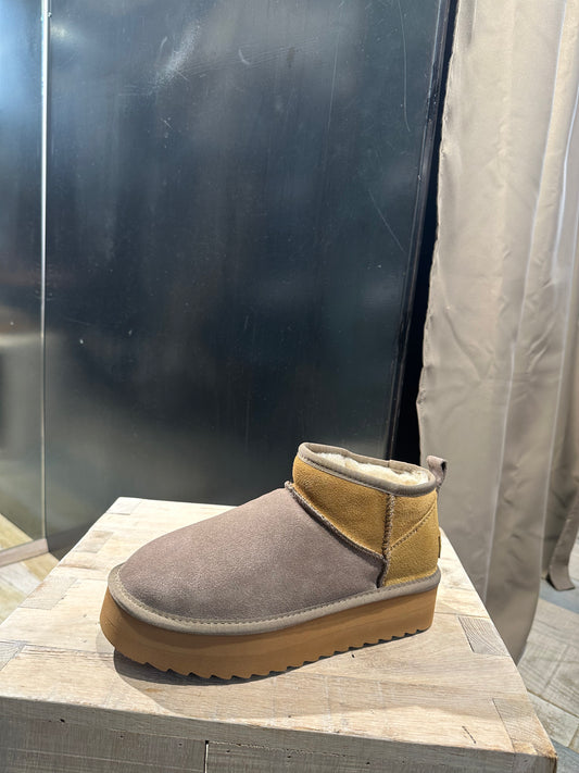 stivaletto scamosciato Tricolor Platform