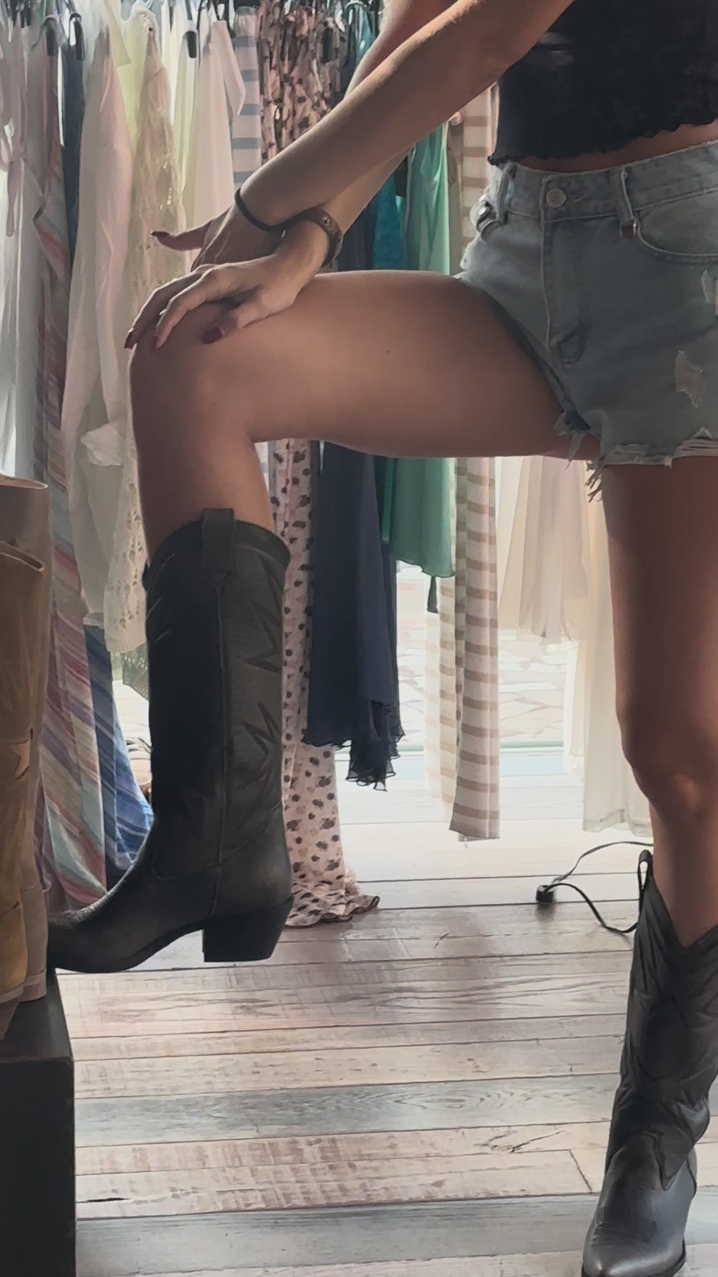 Texano Mid Grey Smoke in Pelle