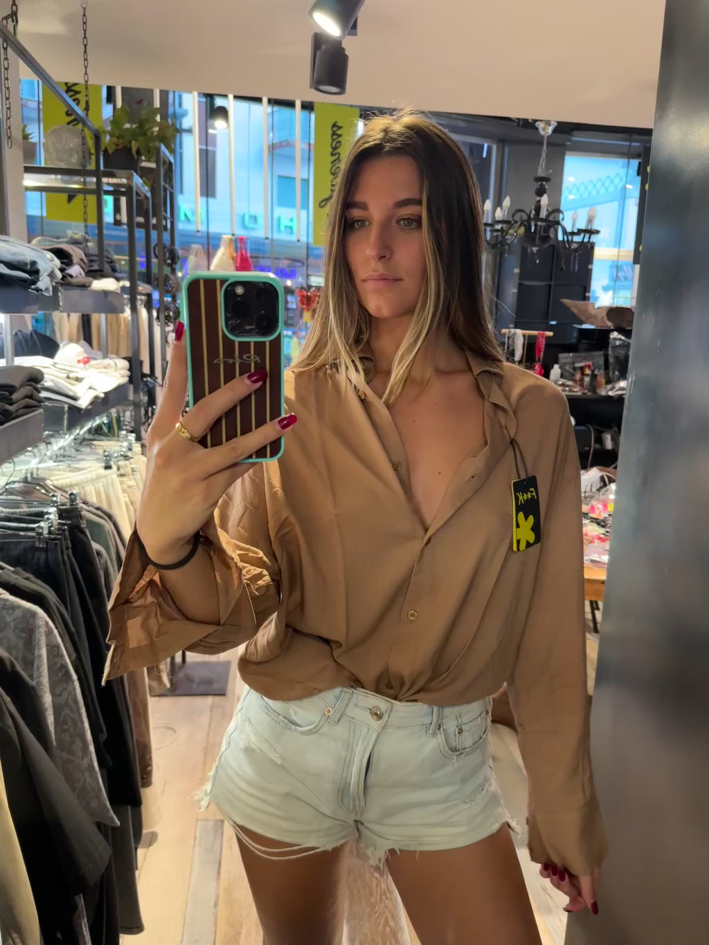 Camicia Oversize in Lino color Marrone