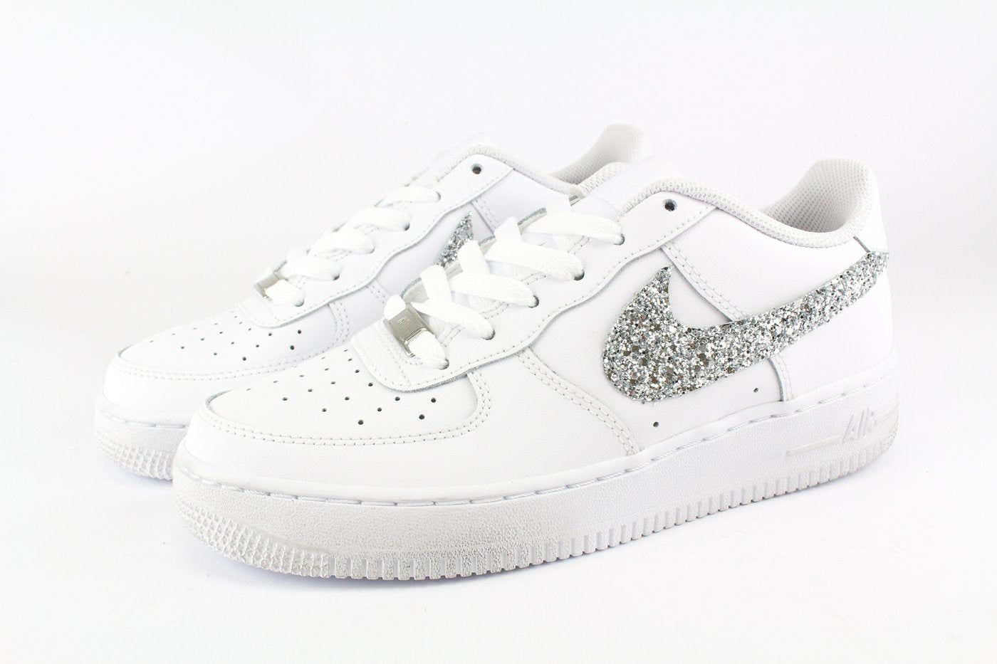 NIKE AIR FORCE GLITTER ARGENTO