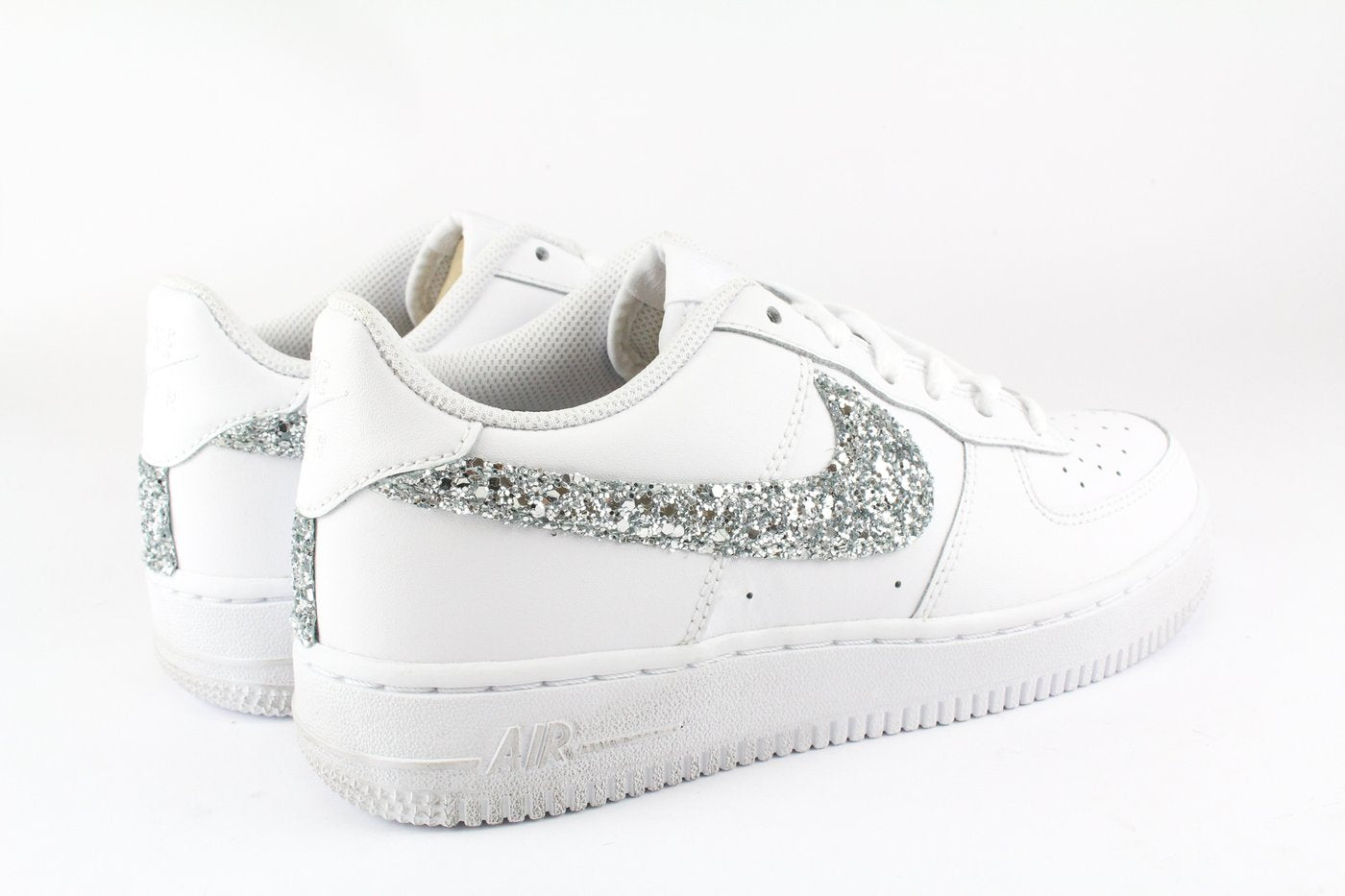 NIKE AIR FORCE GLITTER ARGENTO
