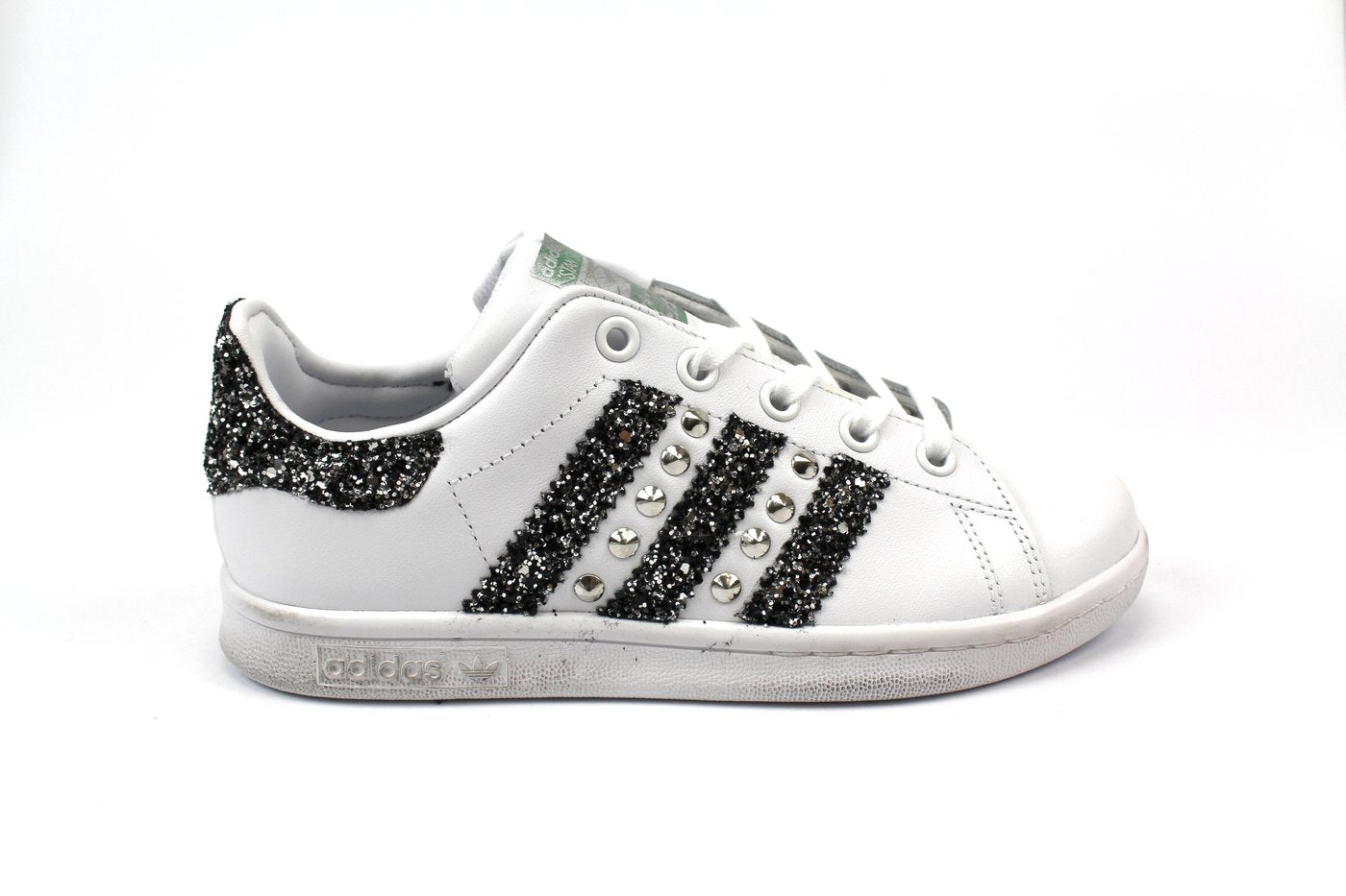 STAN SMITH BASE GLITTER BLACK SILVER E BORCHIE