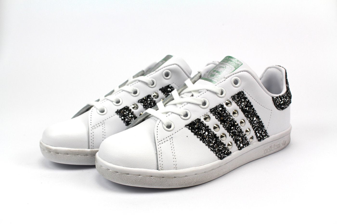 STAN SMITH BASE GLITTER BLACK SILVER E BORCHIE