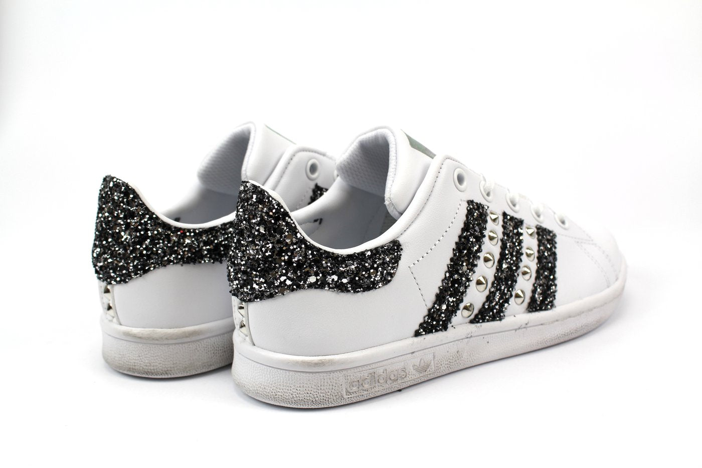 STAN SMITH BASE GLITTER BLACK SILVER E BORCHIE